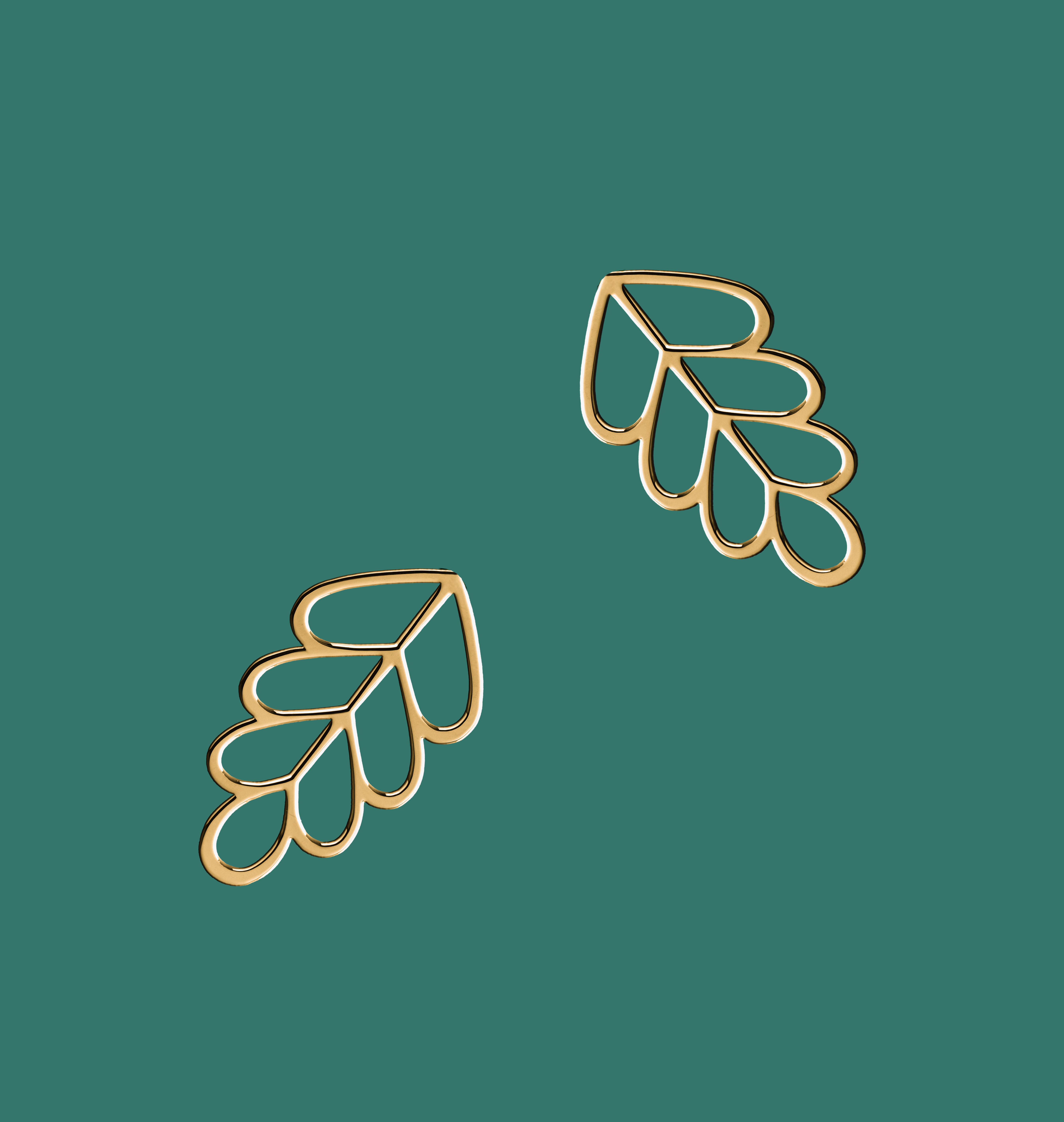 Napichovacie náušnice malý dubový list