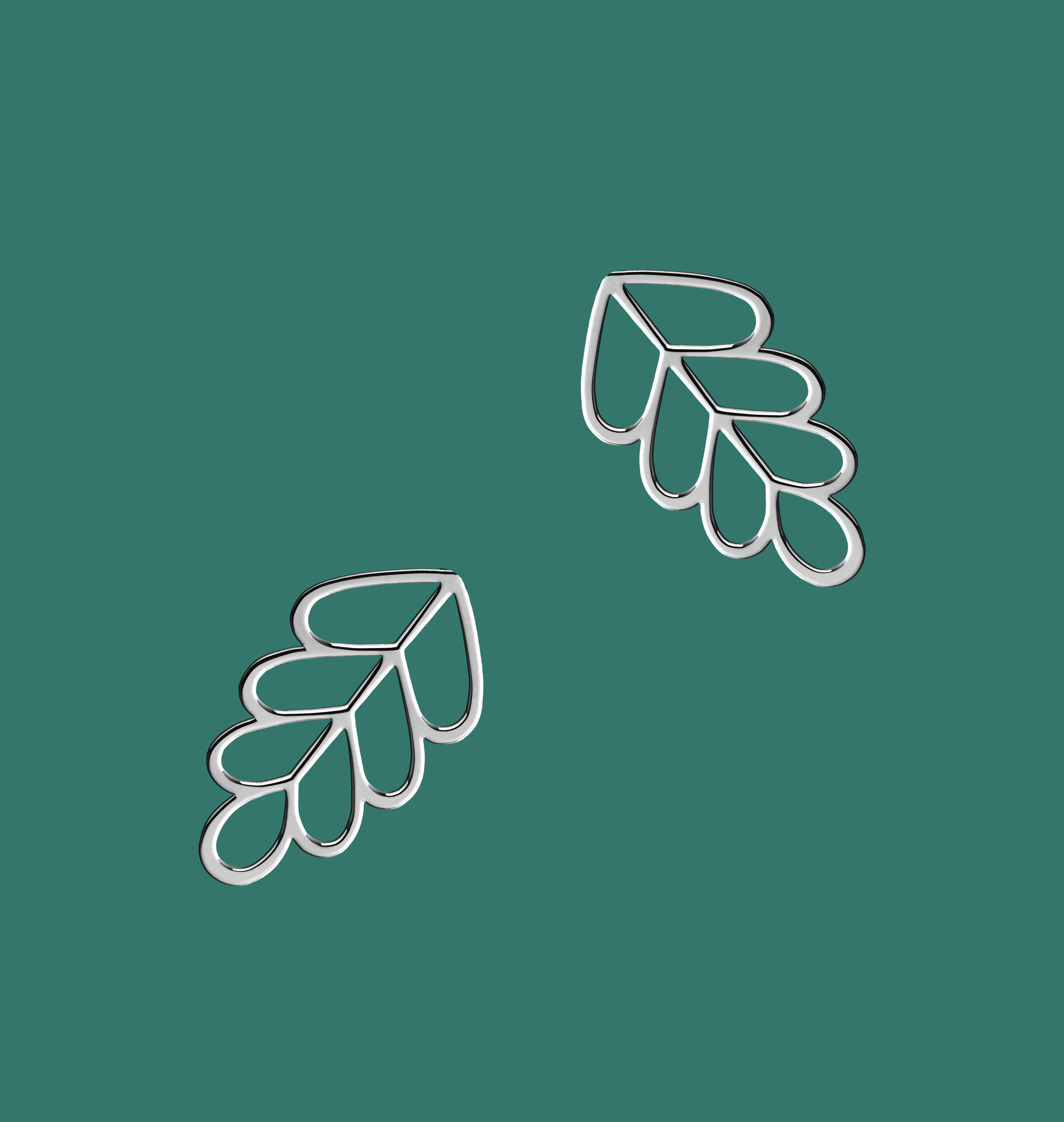 Napichovacie náušnice malý dubový list