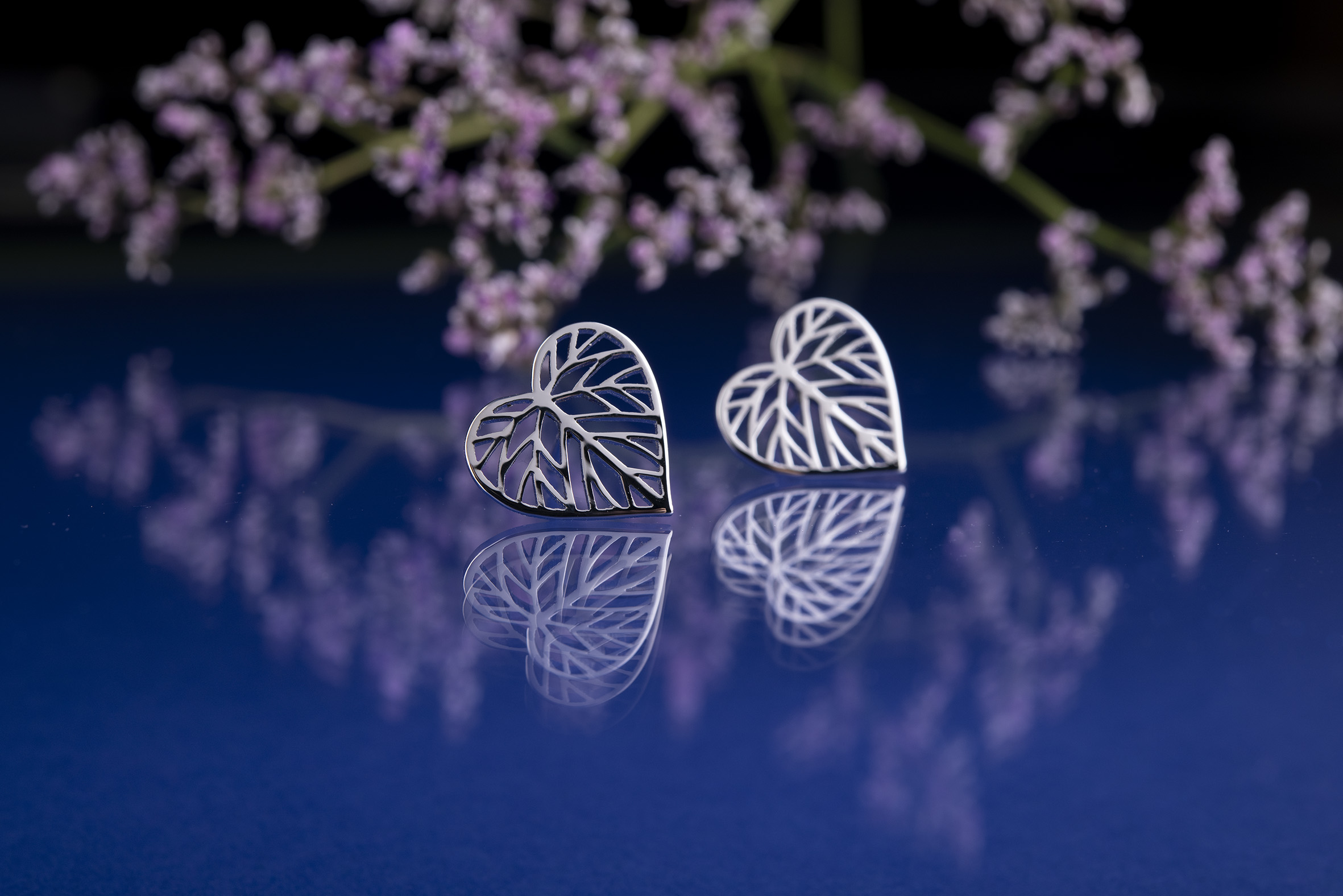 Napichovacie náušnice malý lipový list