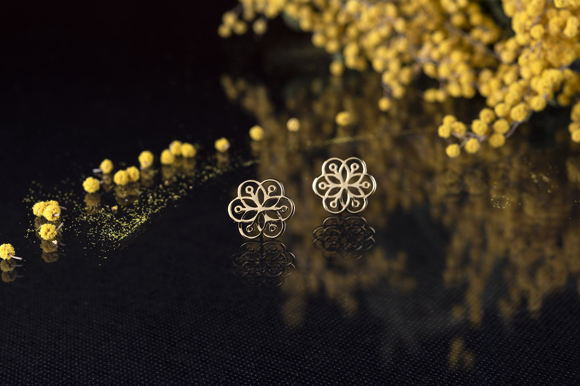 Napichovacie náušnice Kvet života 1