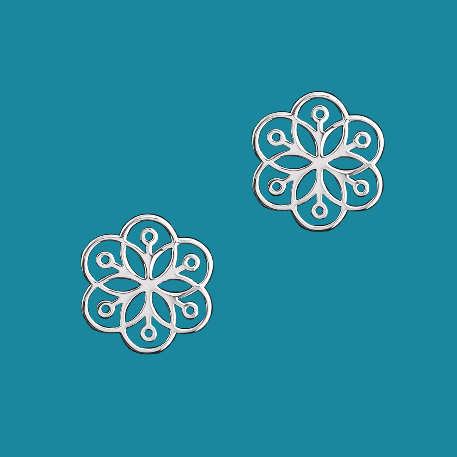 Napichovacie náušnice Kvet života 1