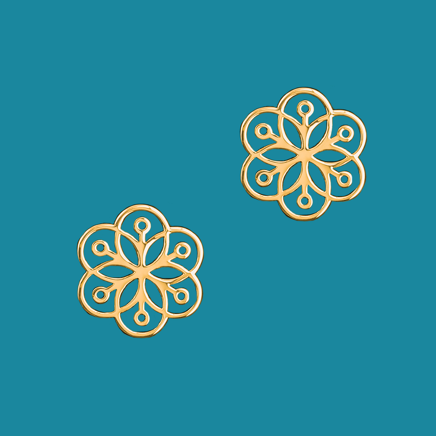 Napichovacie náušnice Kvet života 1