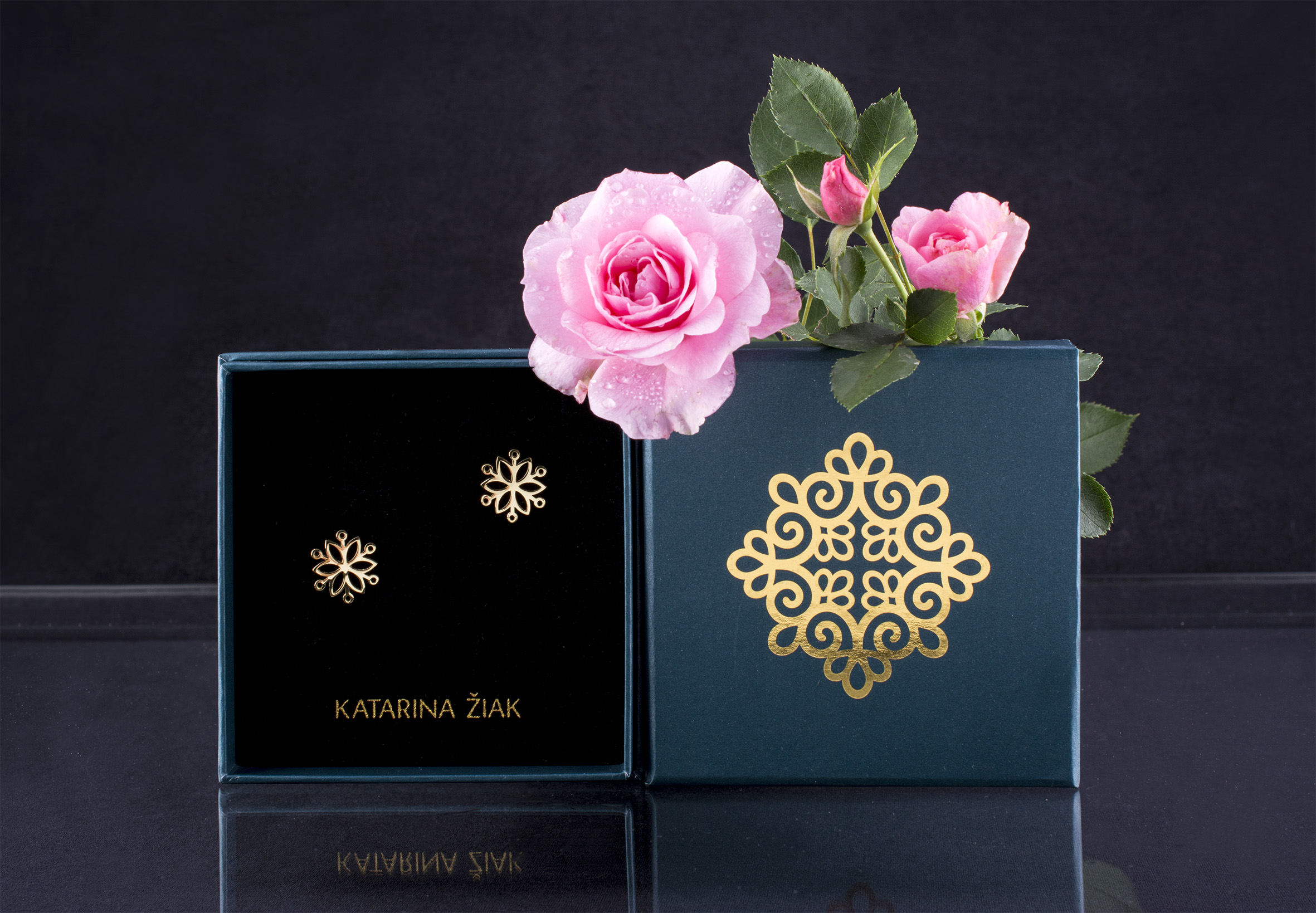 Napichovacie náušnice Kvet života 2