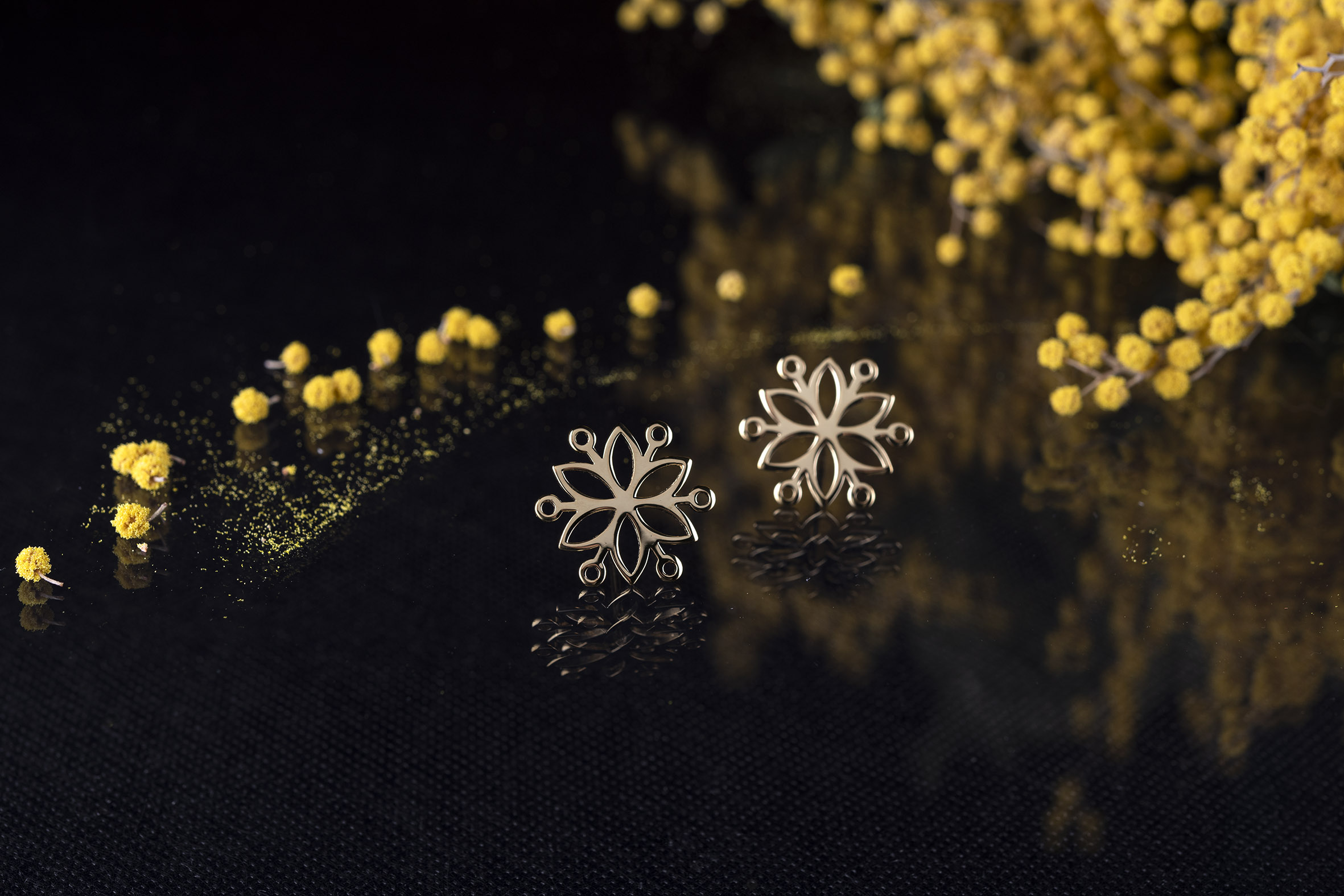 Napichovacie náušnice Kvet života 2