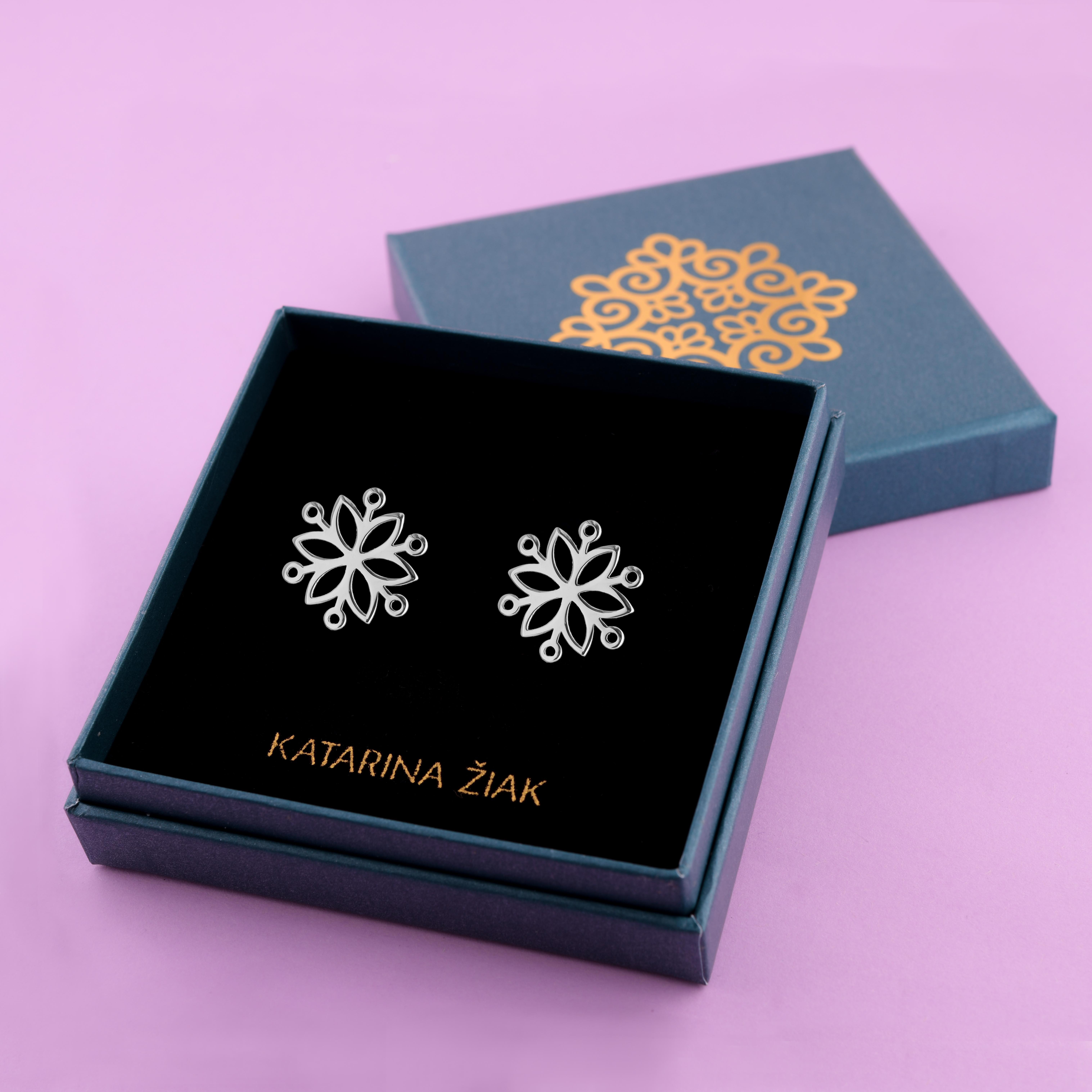 Napichovacie náušnice Kvet života 2