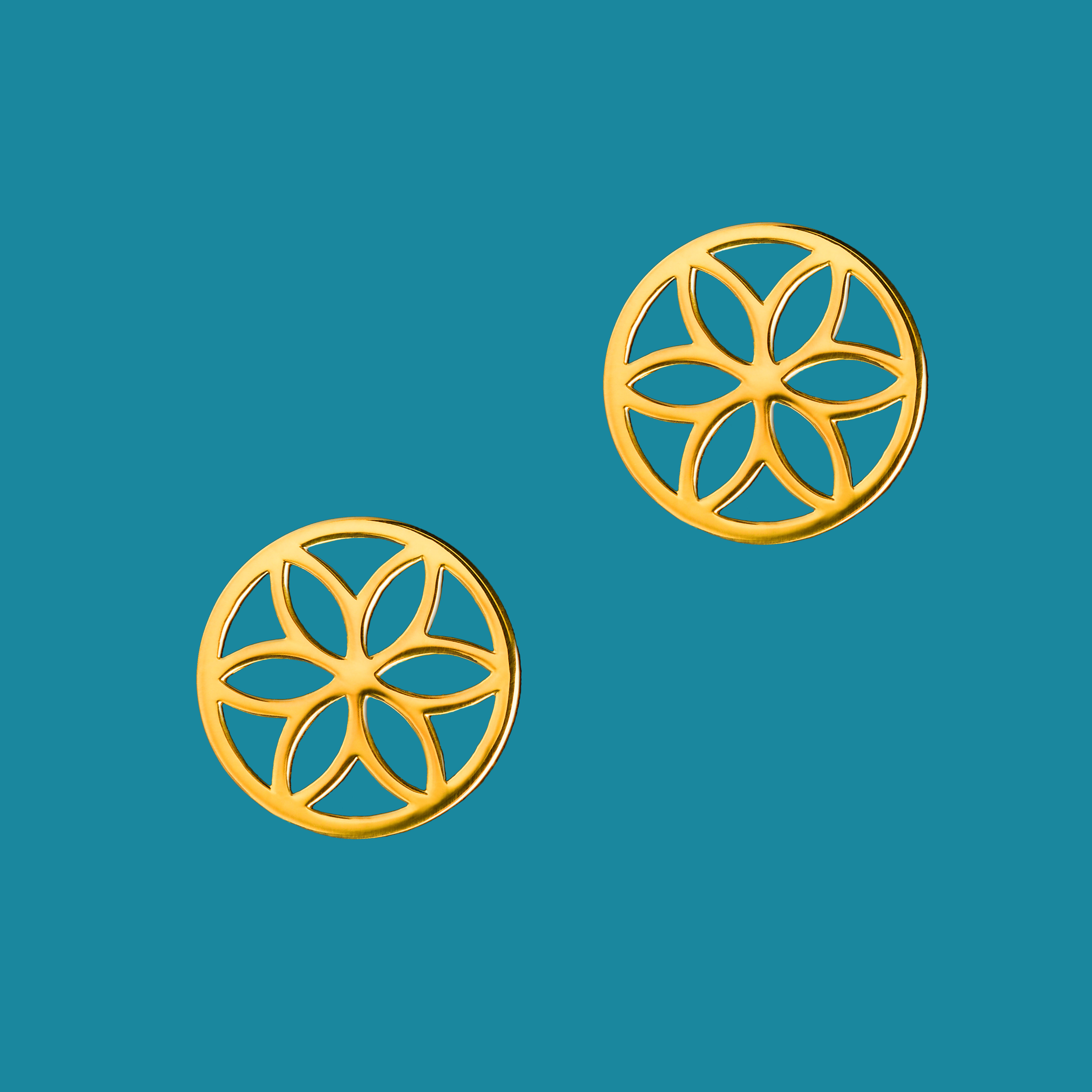 Napichovacie náušnice Kvet života 3