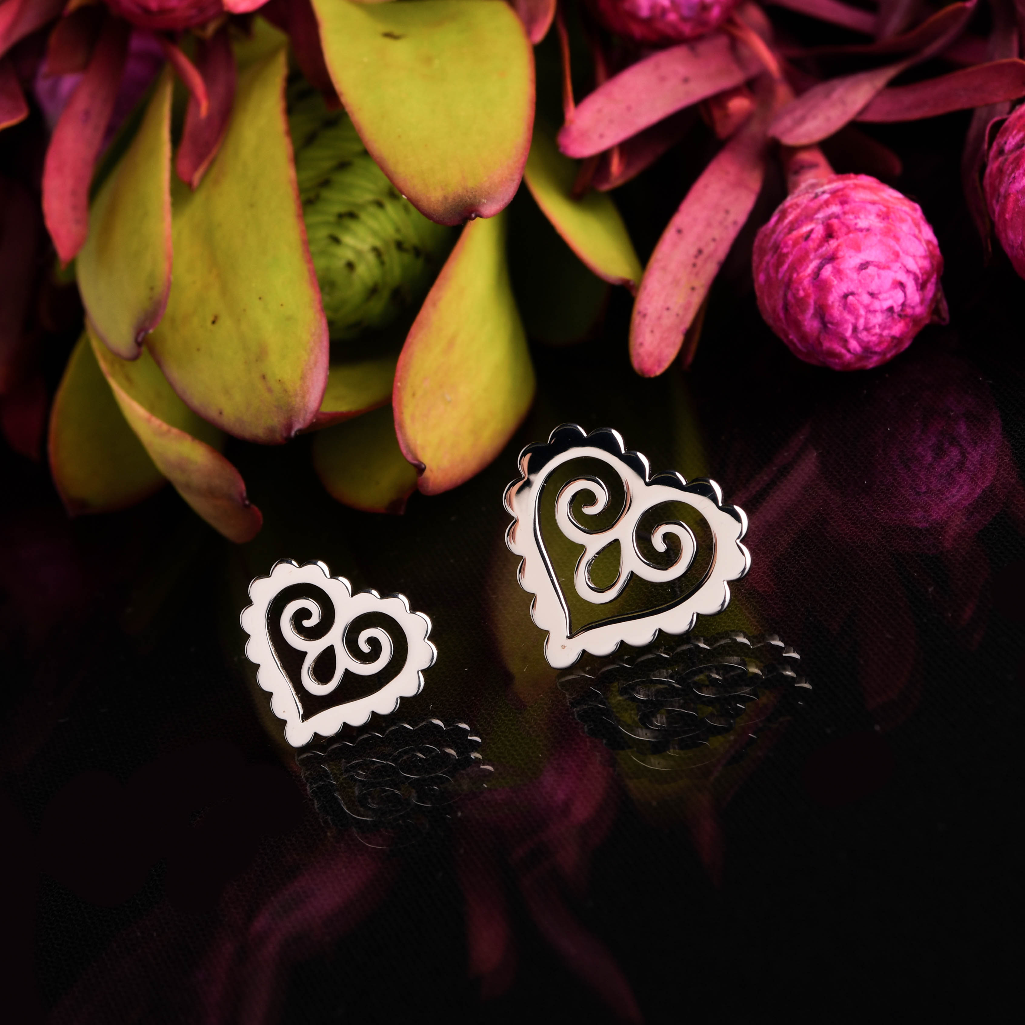 Napichovacie náušnice malé cíferské srdce