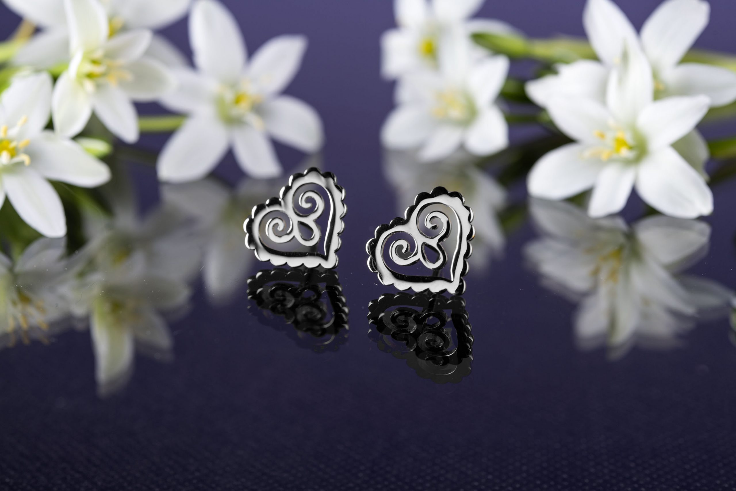 Napichovacie náušnice malé cíferské srdce