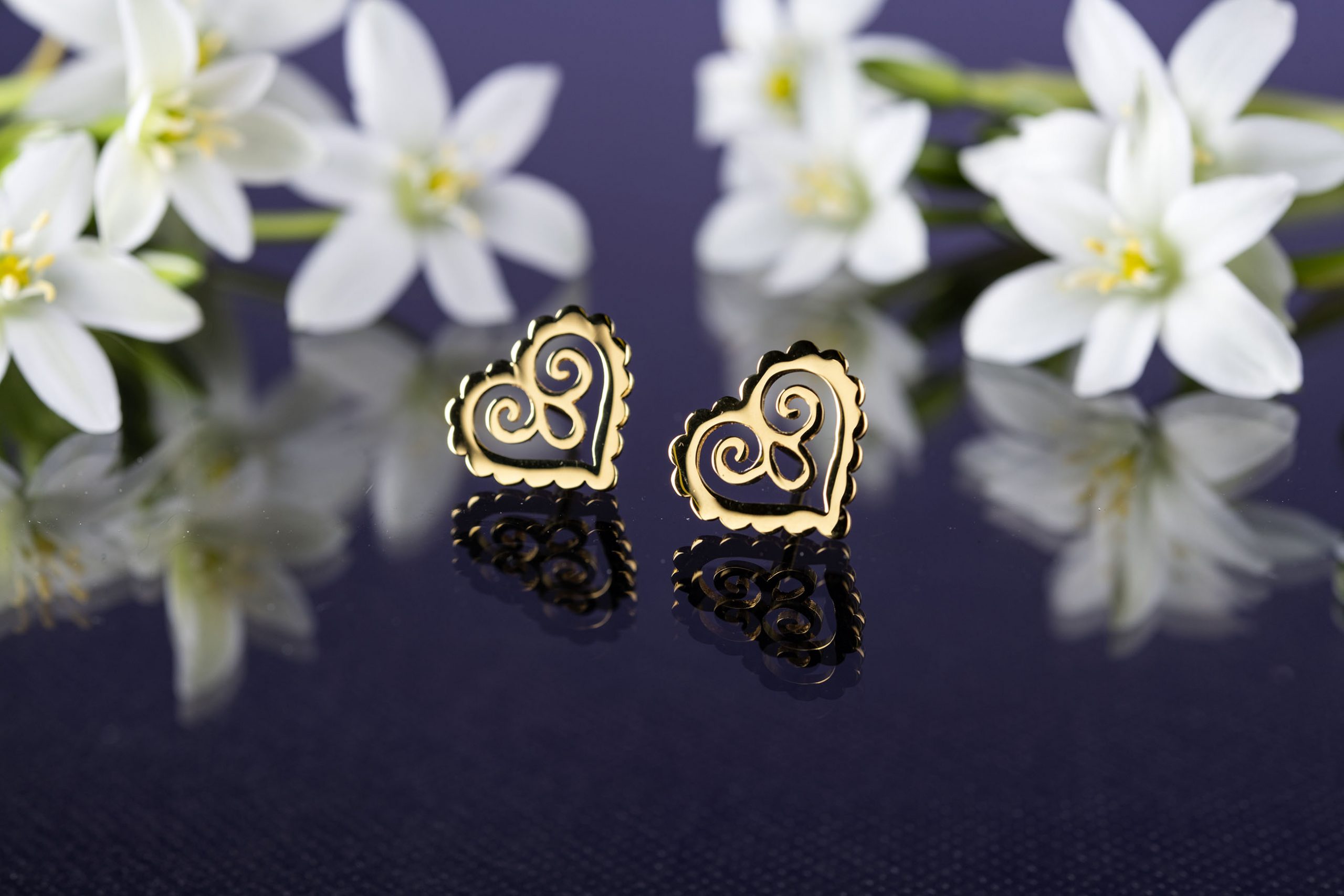 Napichovacie náušnice malé cíferské srdce