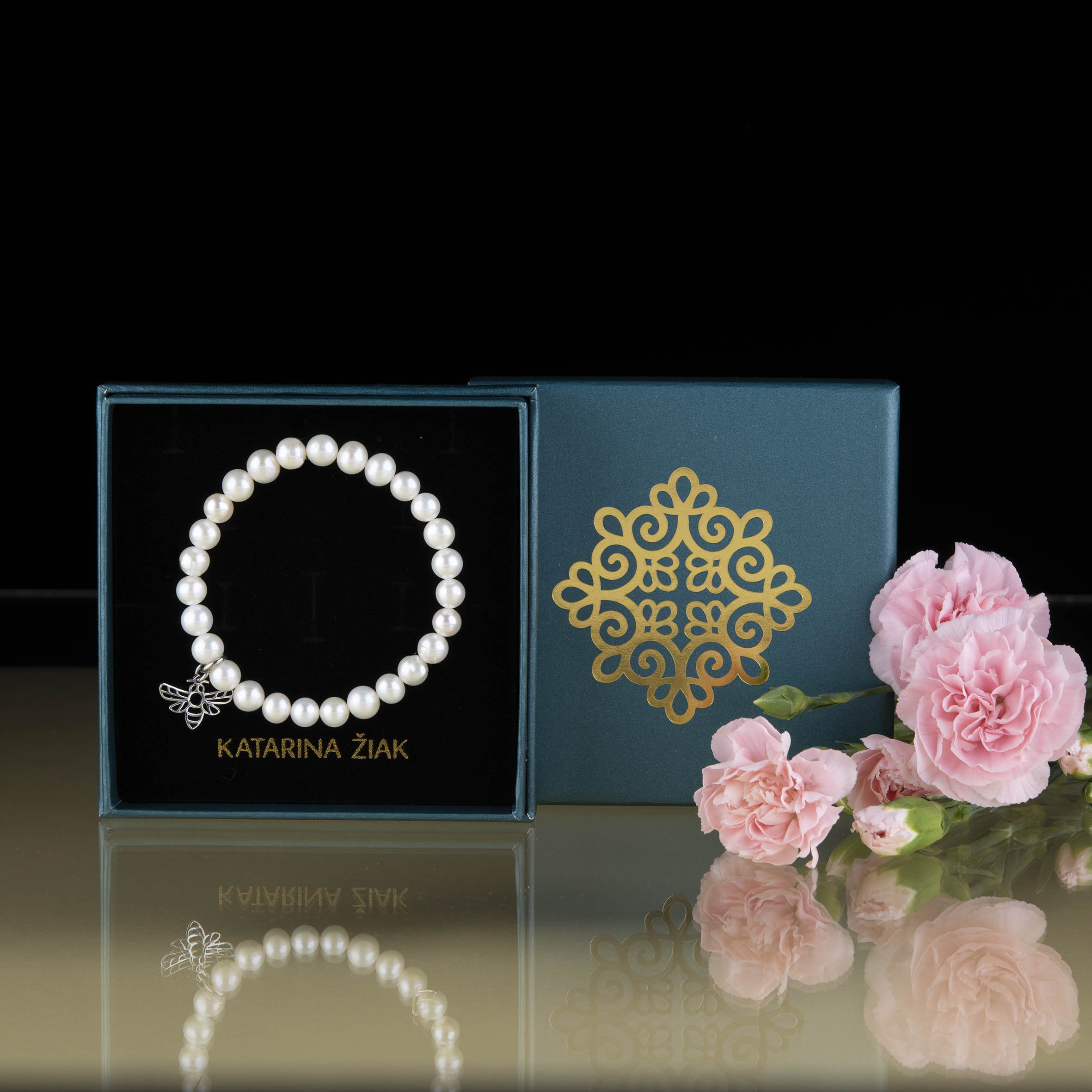 Náramok včela - perly