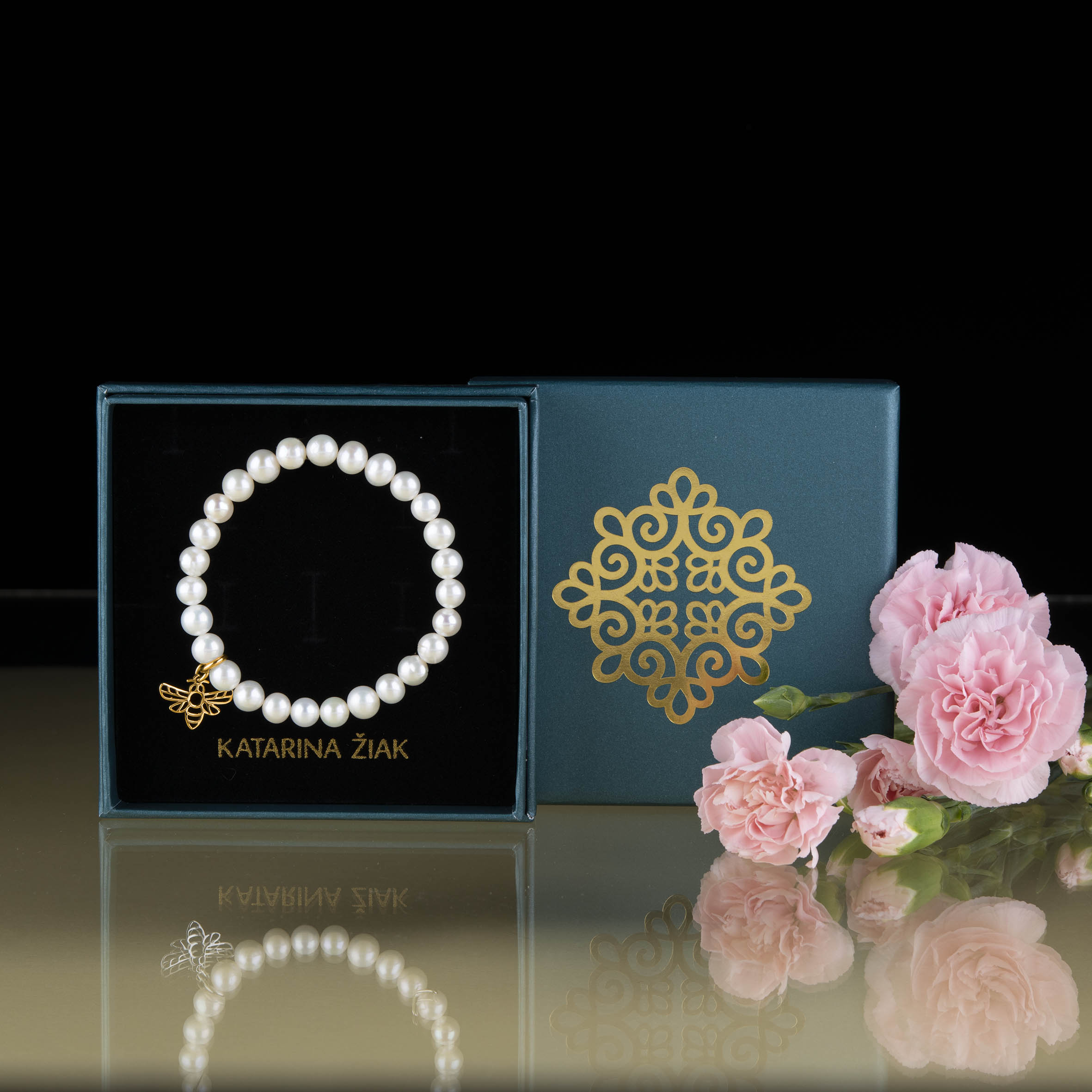 Náramok včela - perly