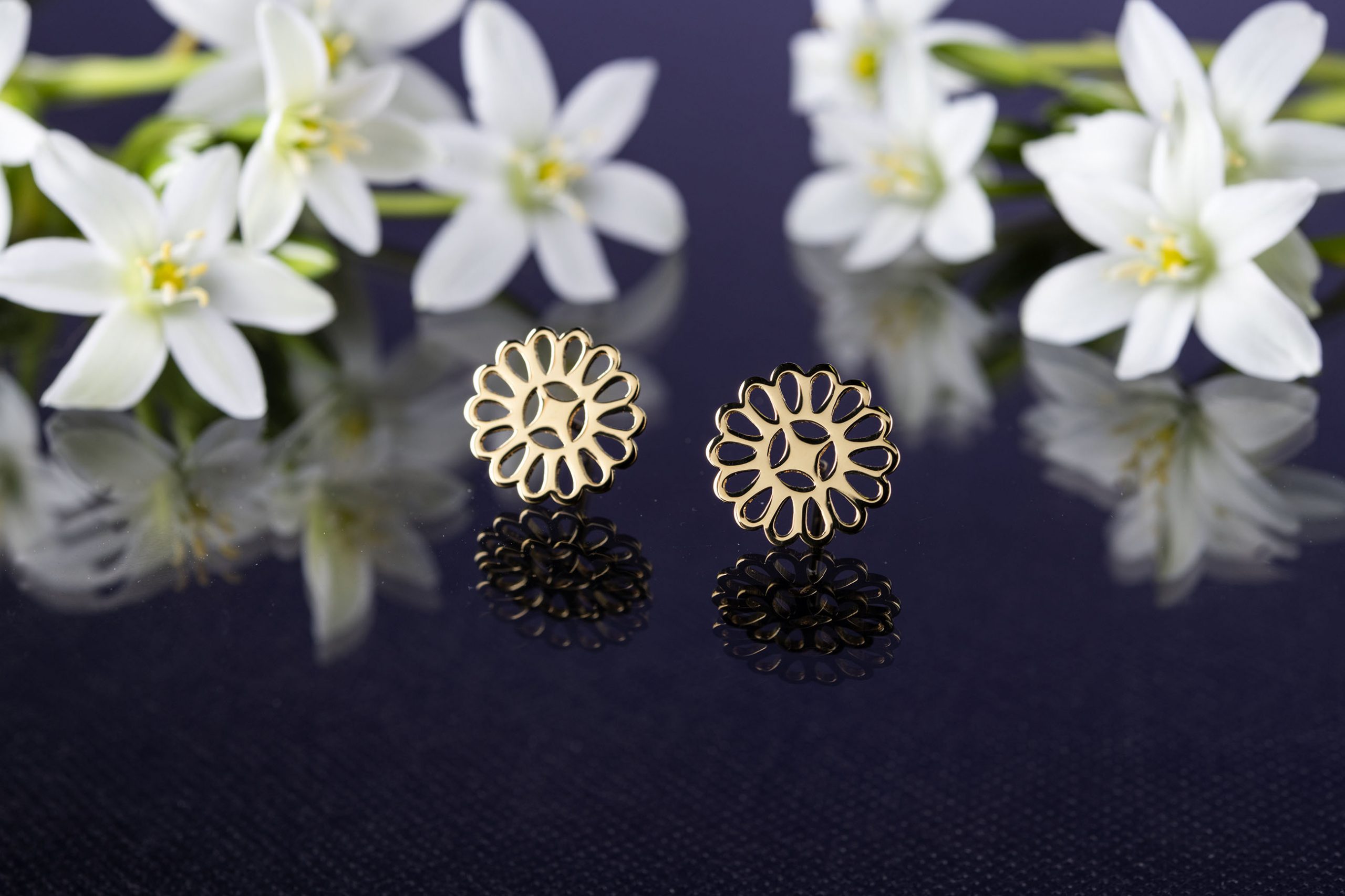 Napichovacie náušnice malé cíferské margarétky