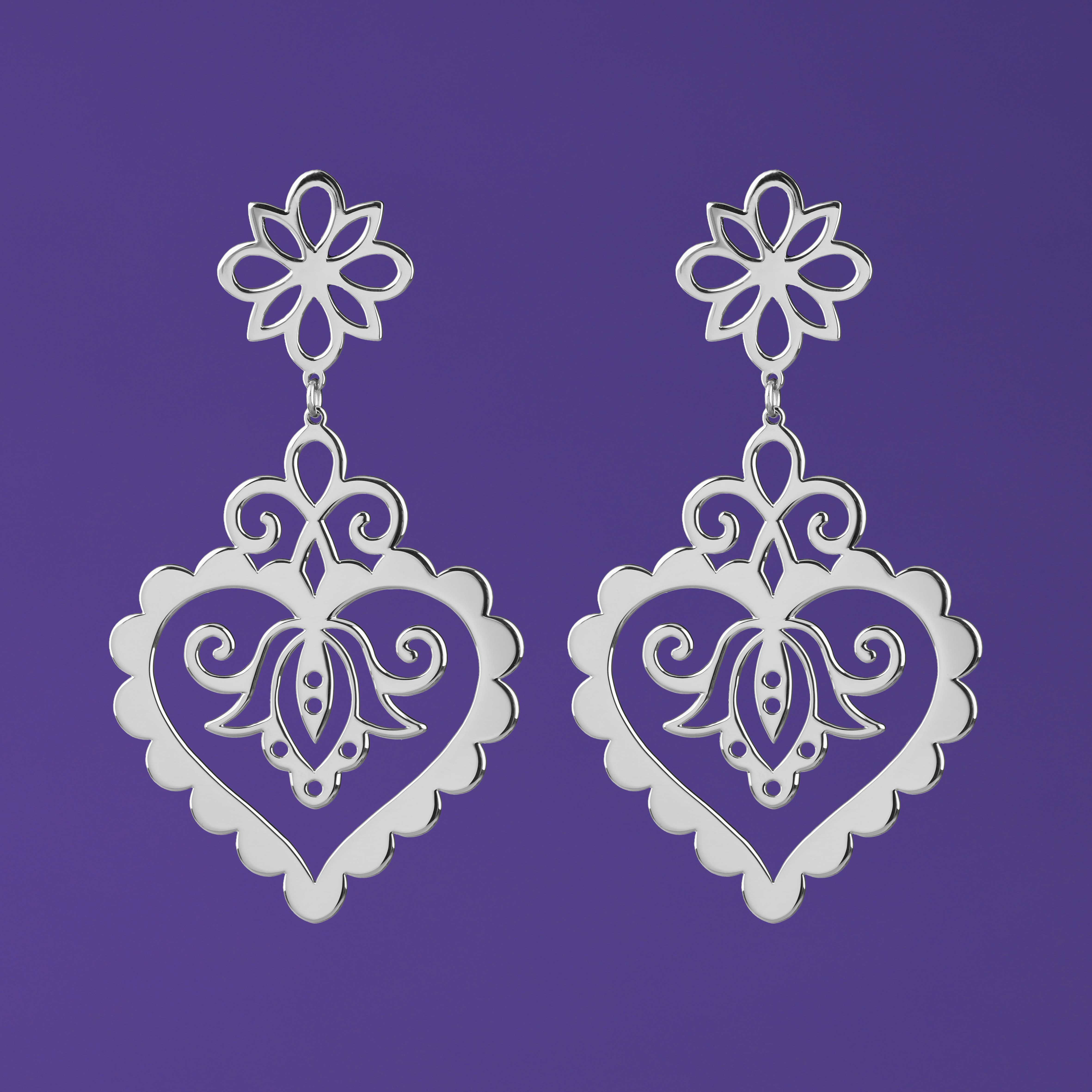 Náušnice Cíferské srdce 1