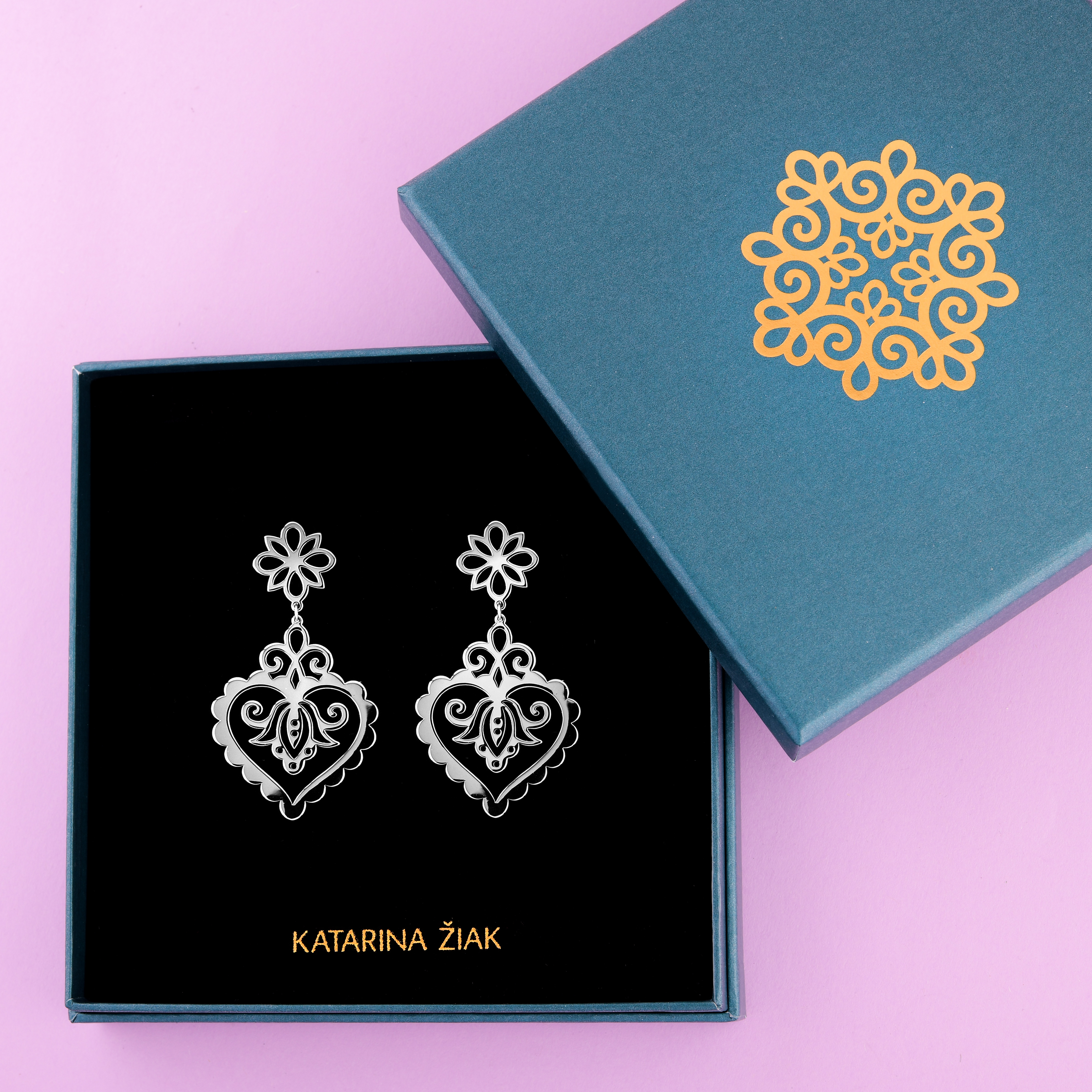 Náušnice Cíferské srdce 1