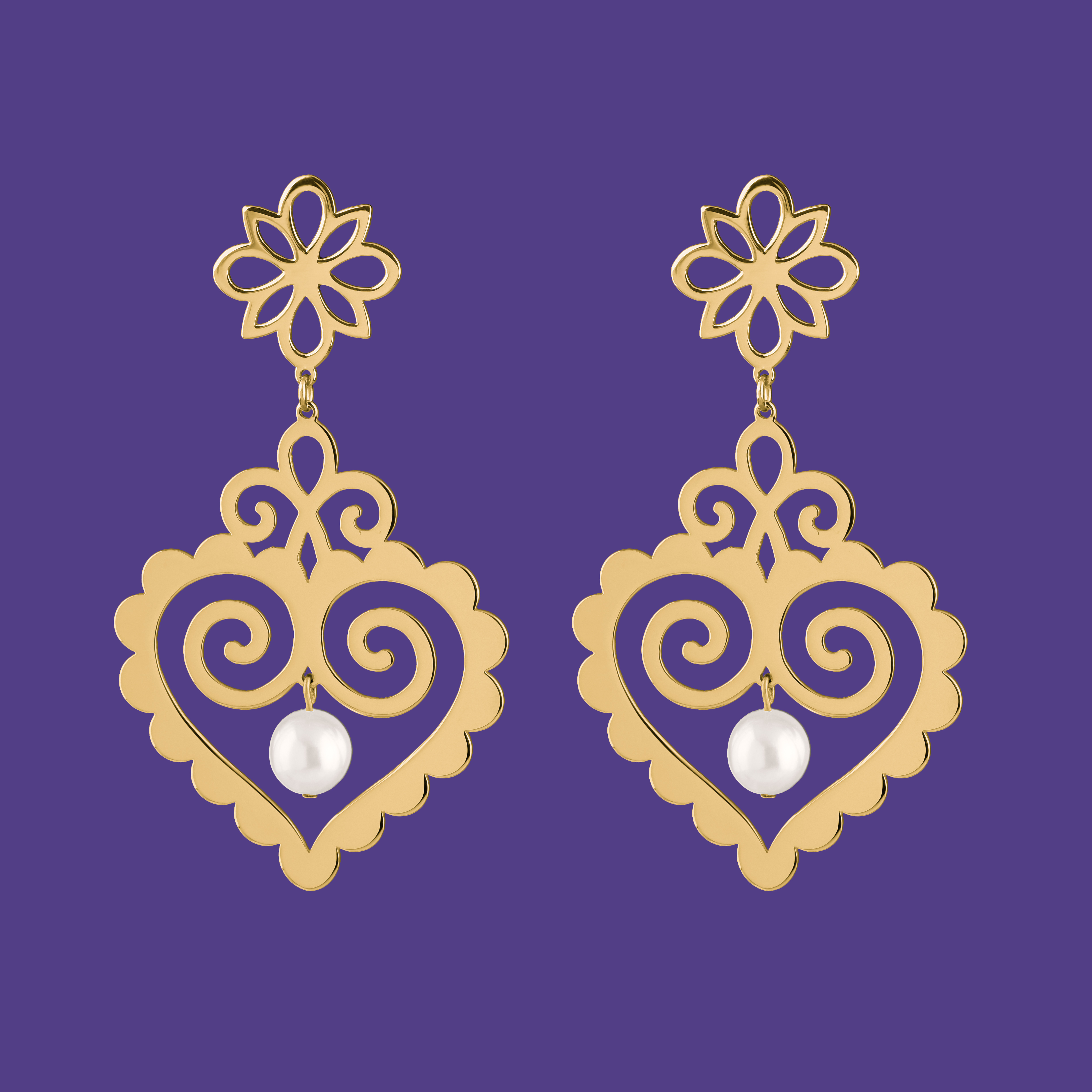 Náušnice Cíferské srdce 2