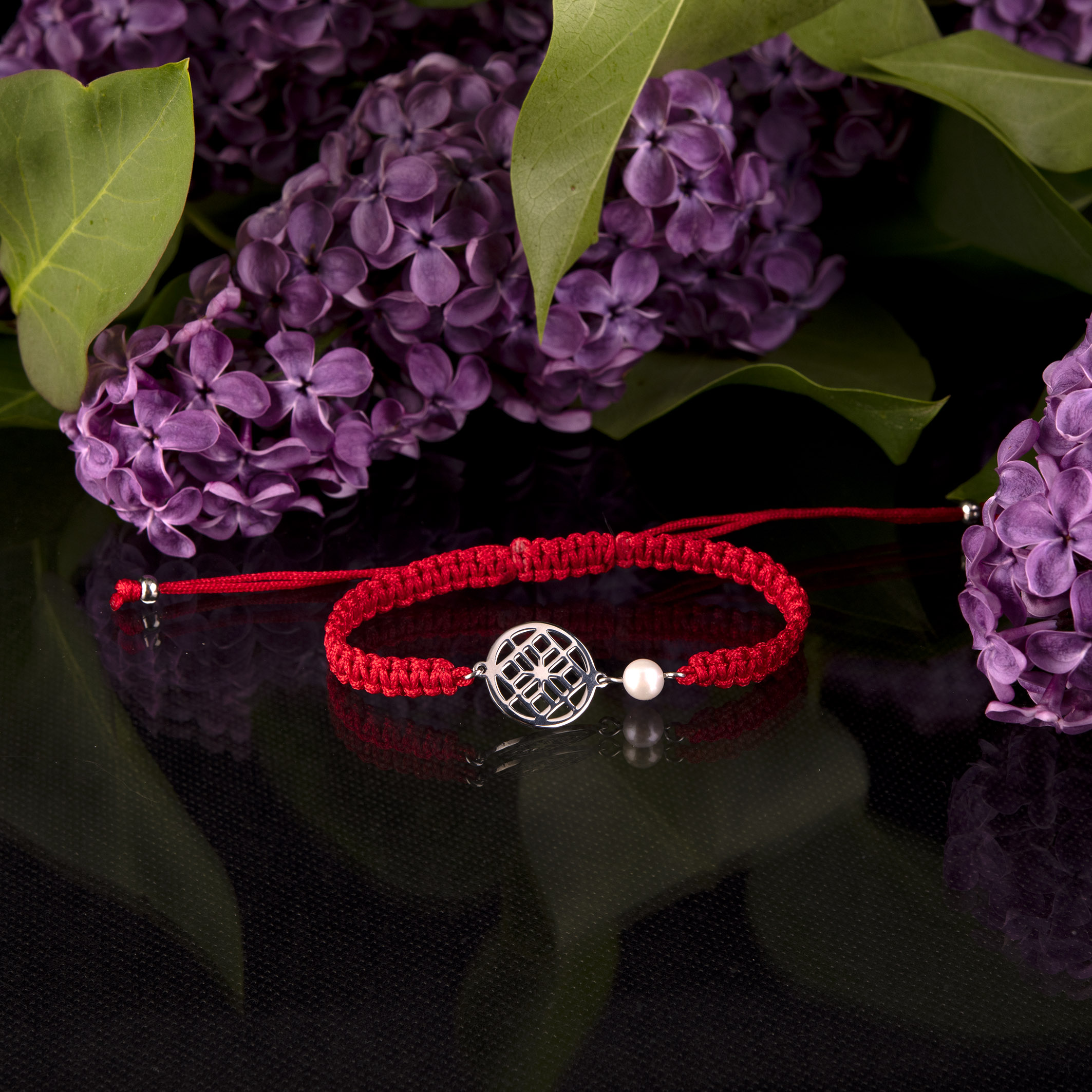 Náramok gatra 1 - šnúrka + perla