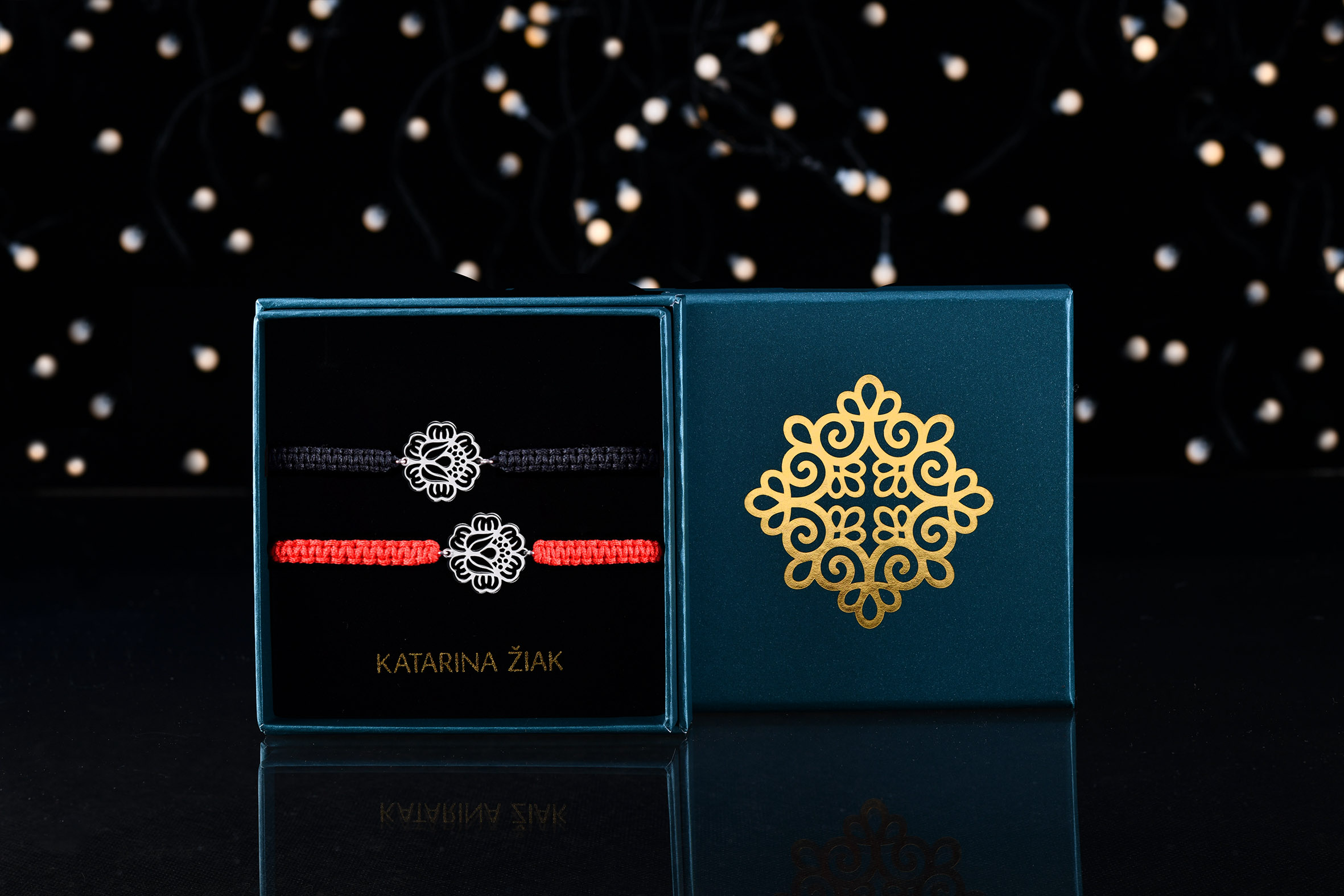 Set - 2x náramok mak - šnúrka