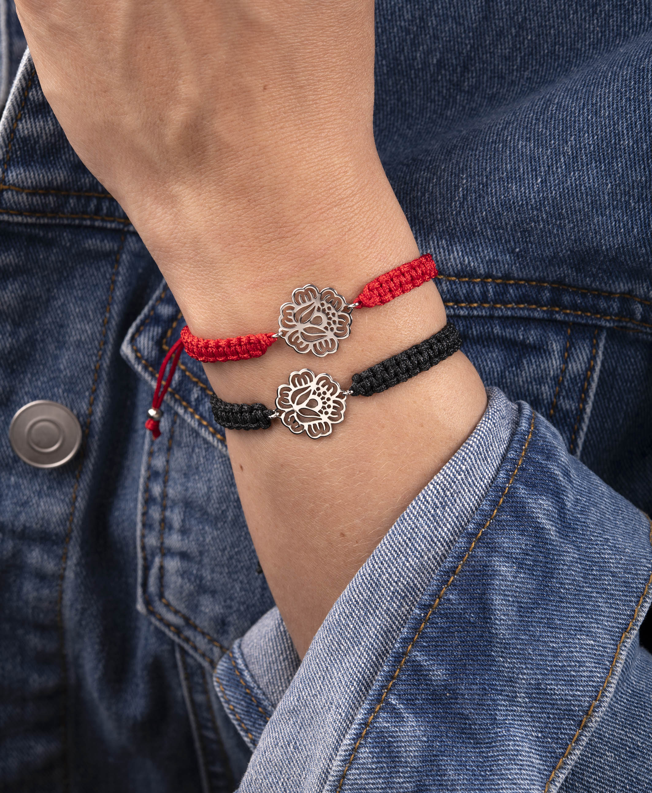 Set - 2x náramok mak - šnúrka