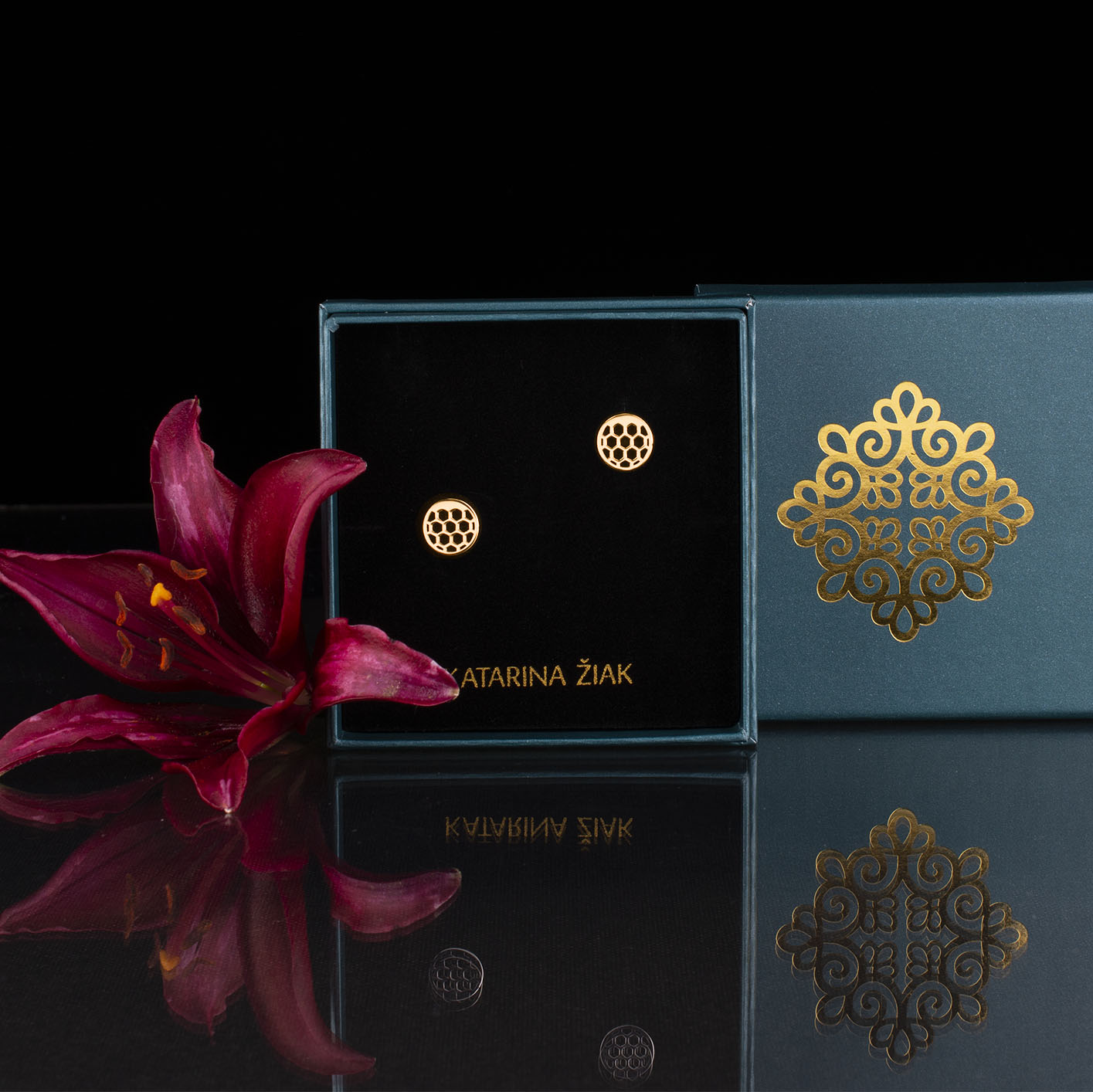 Napichovacie náušnice golf mini