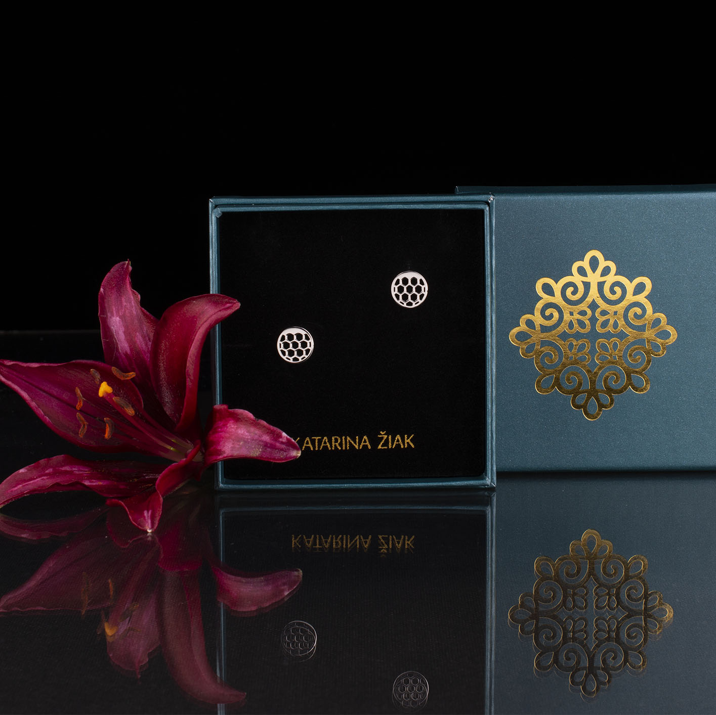 Napichovacie náušnice golf mini