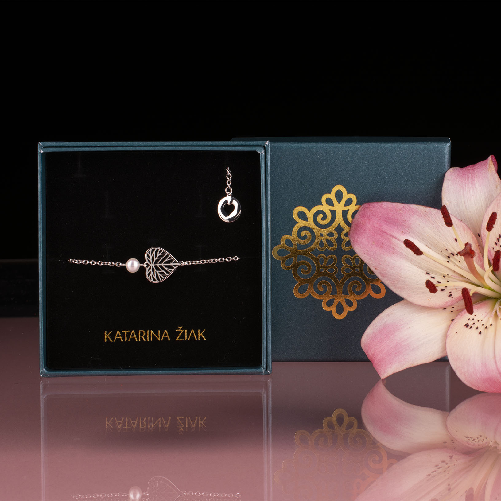 Náramok lipa – retiazka + perla