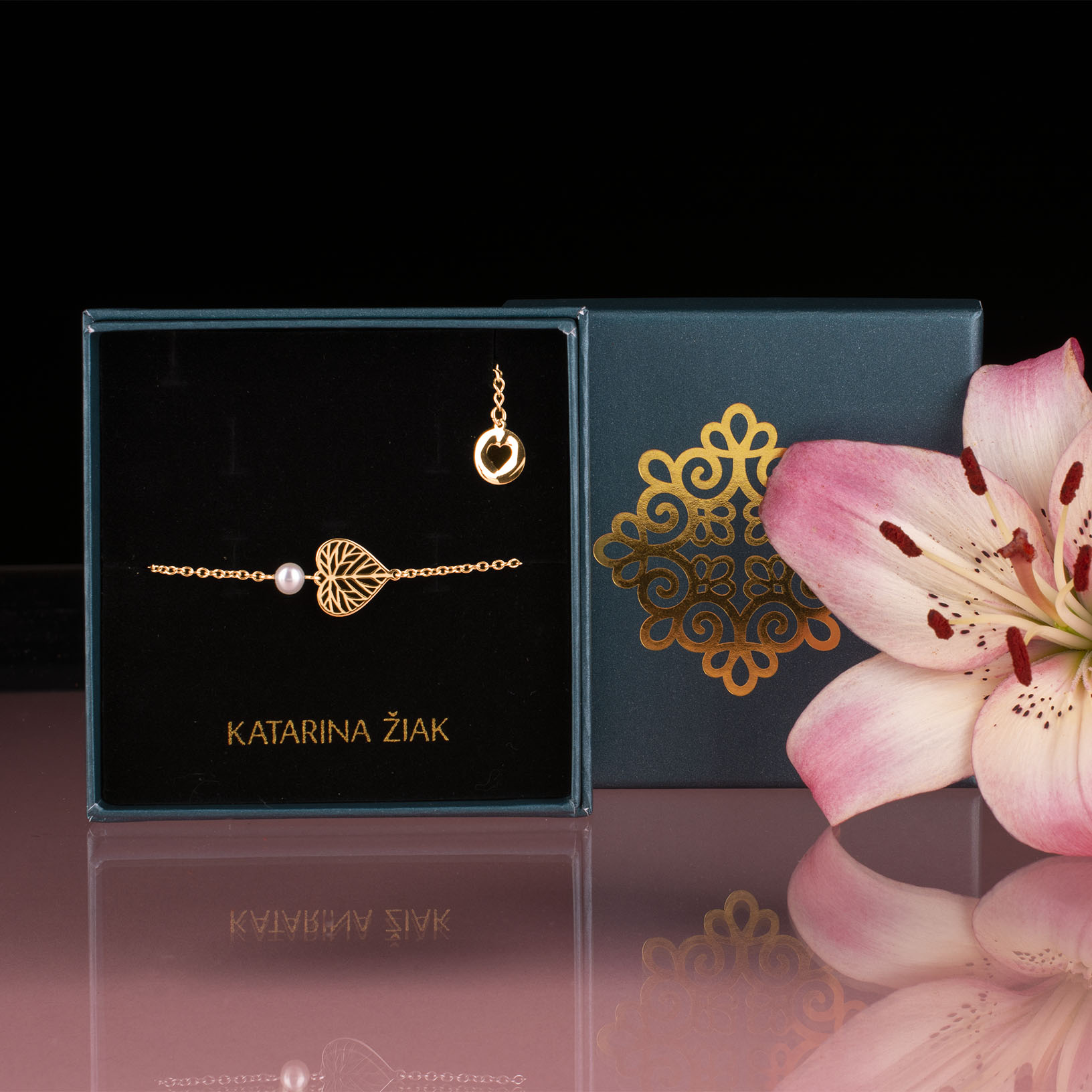 Náramok lipa – retiazka + perla