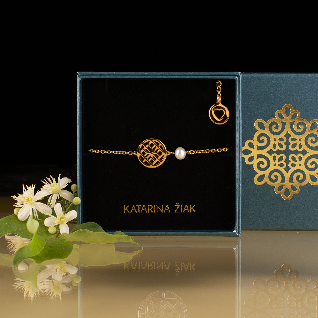 Náramok gatra 1 – retiazka + perla