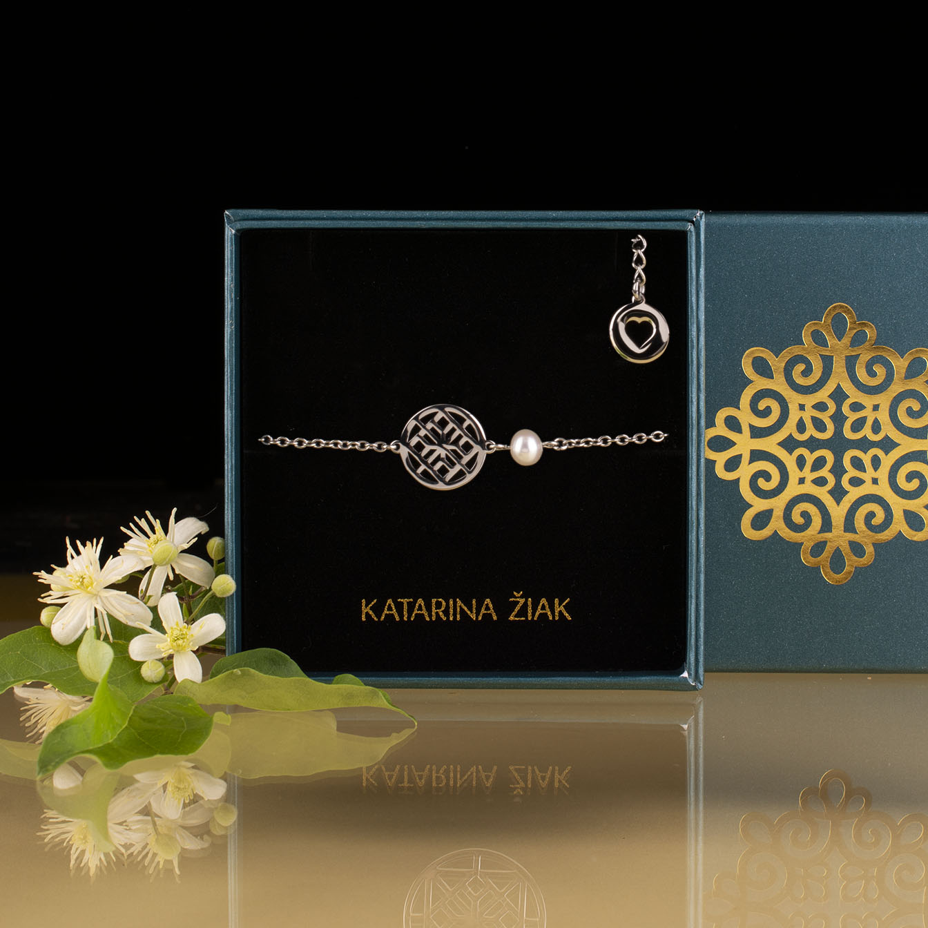 Náramok gatra 1 – retiazka + perla