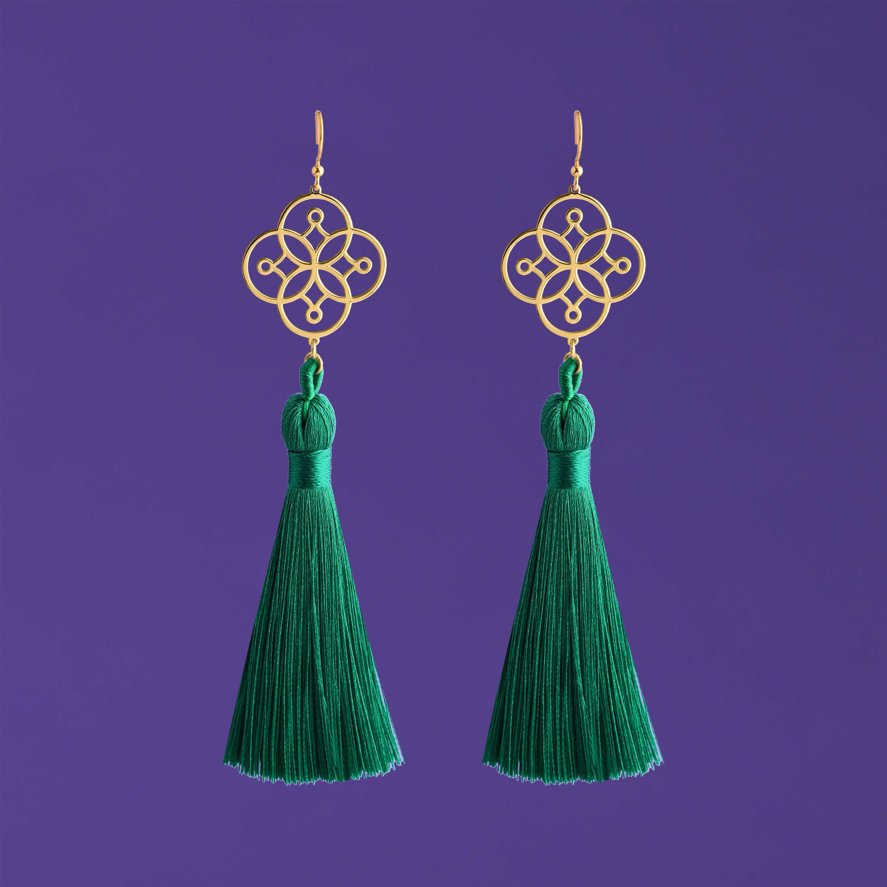 Náušnice Cíferský ornament 4 - strapce