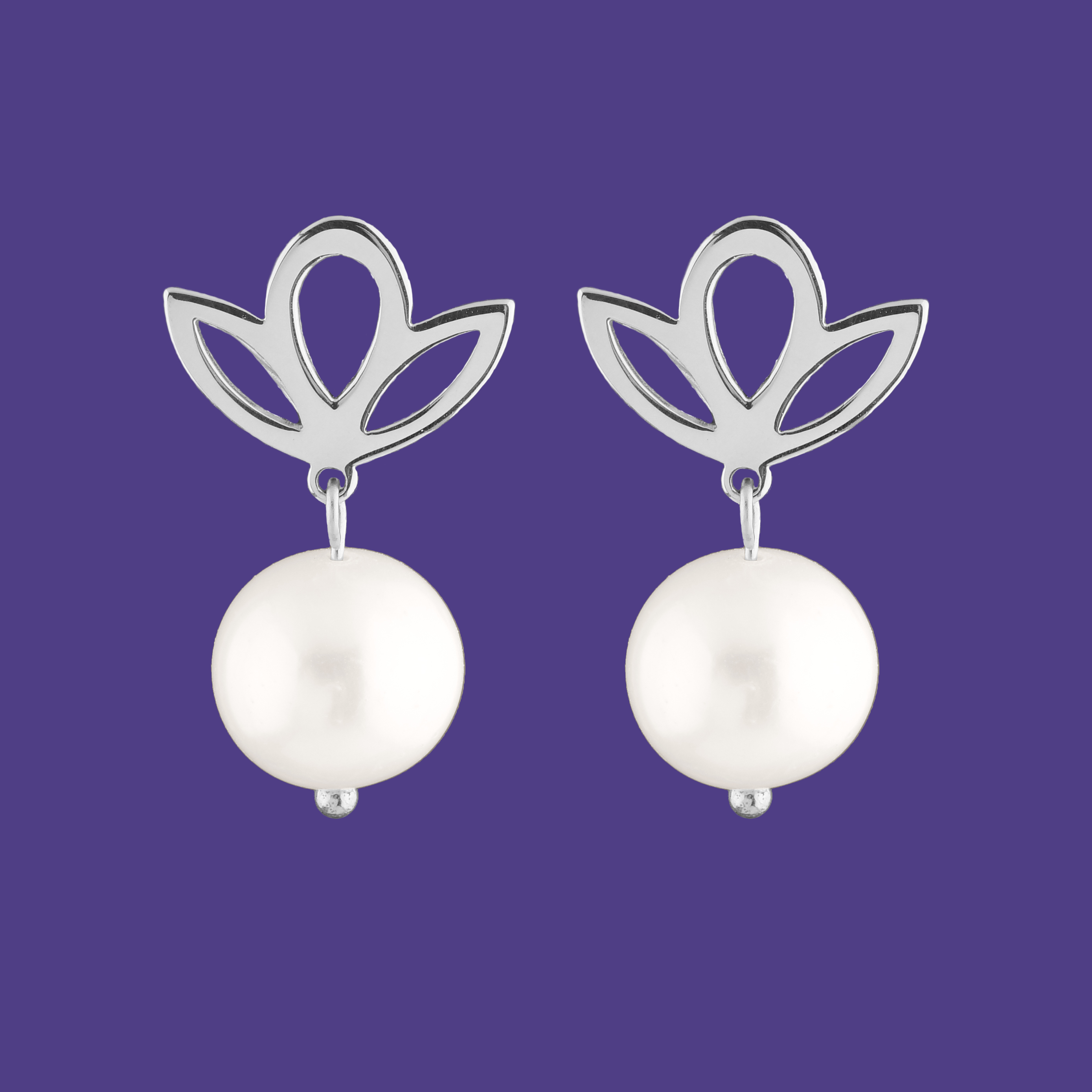 Náušnice Cífer trojlístok s perlou