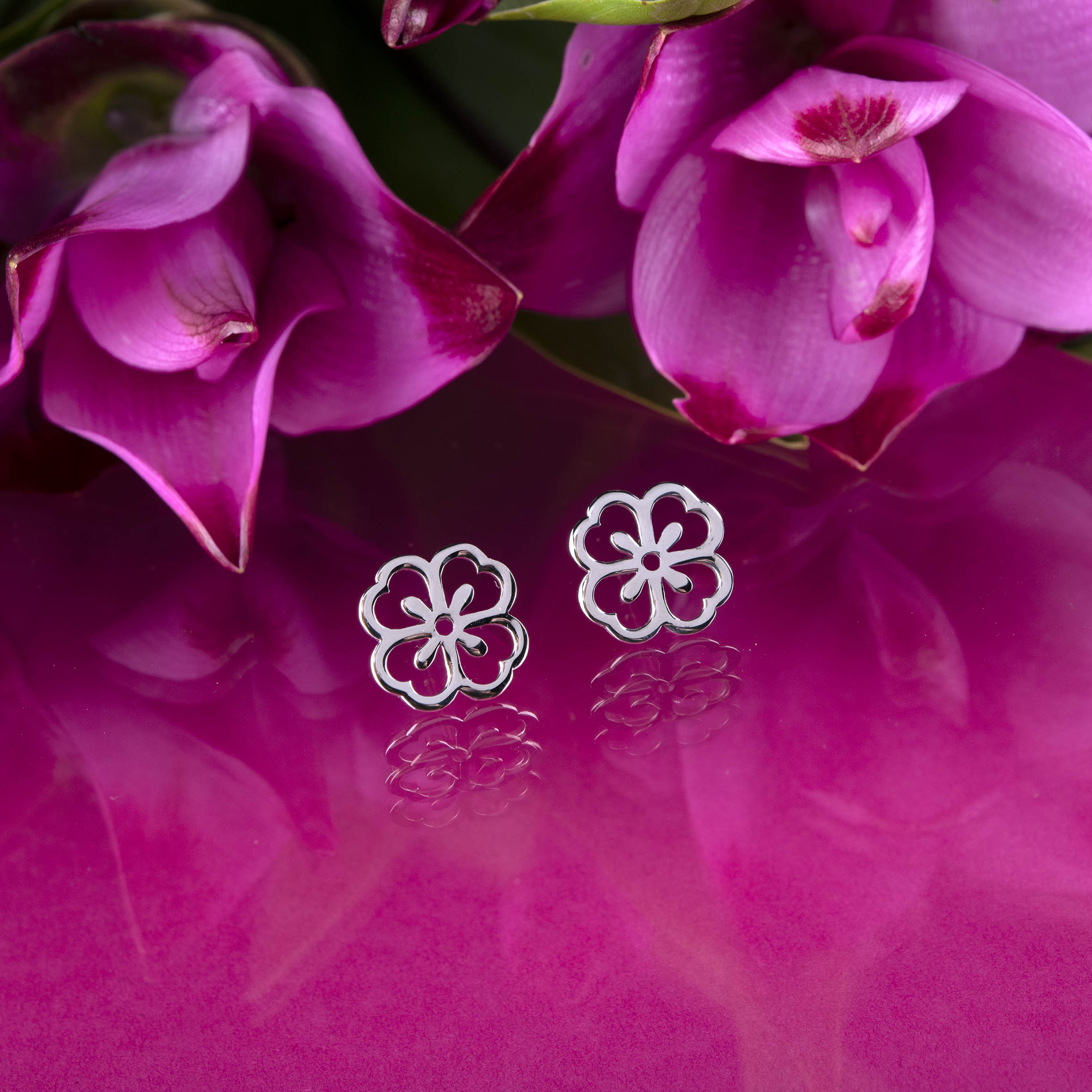 Napichovacie náušnice múzy - nezábudka