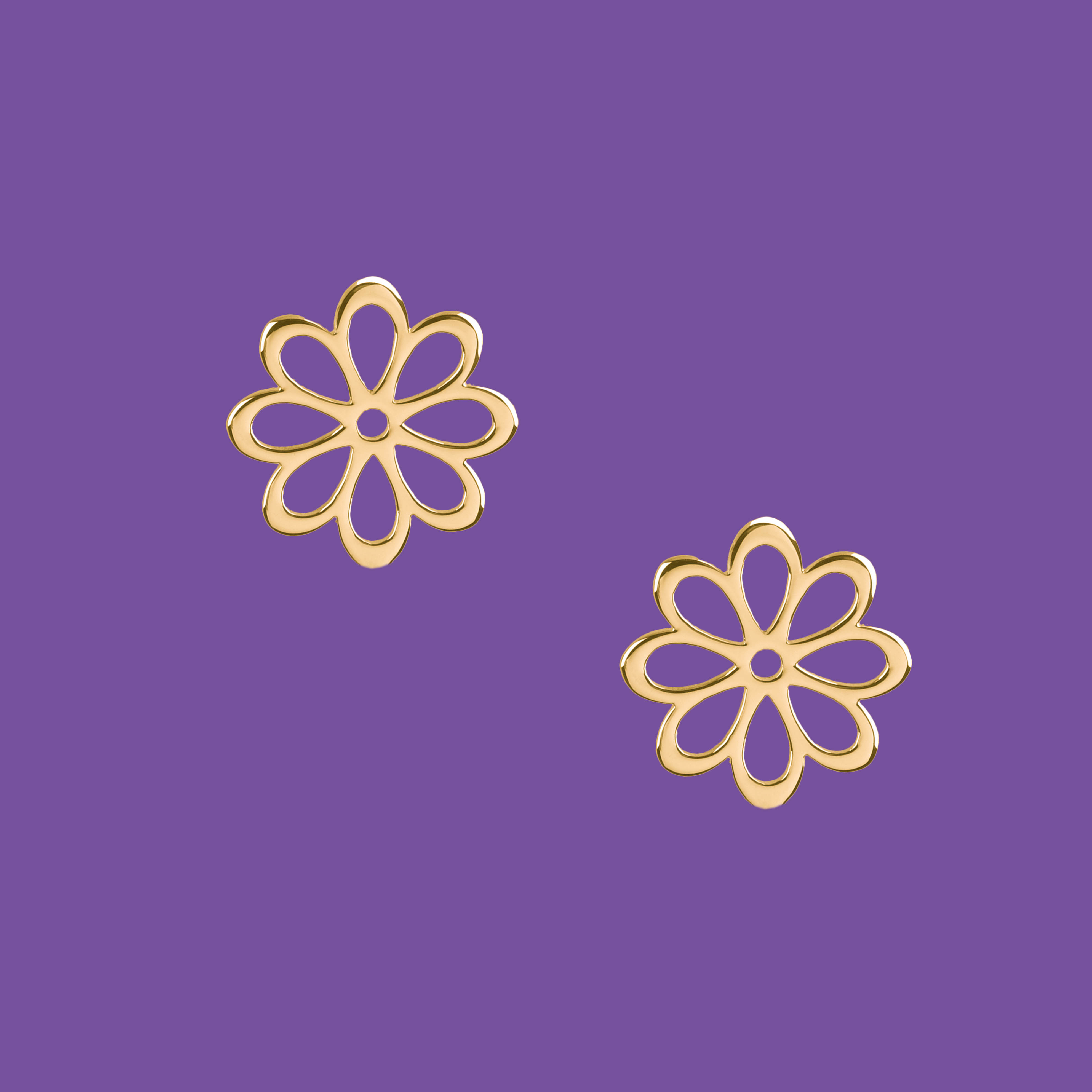 Napichovacie náušnice múzy - margarétka