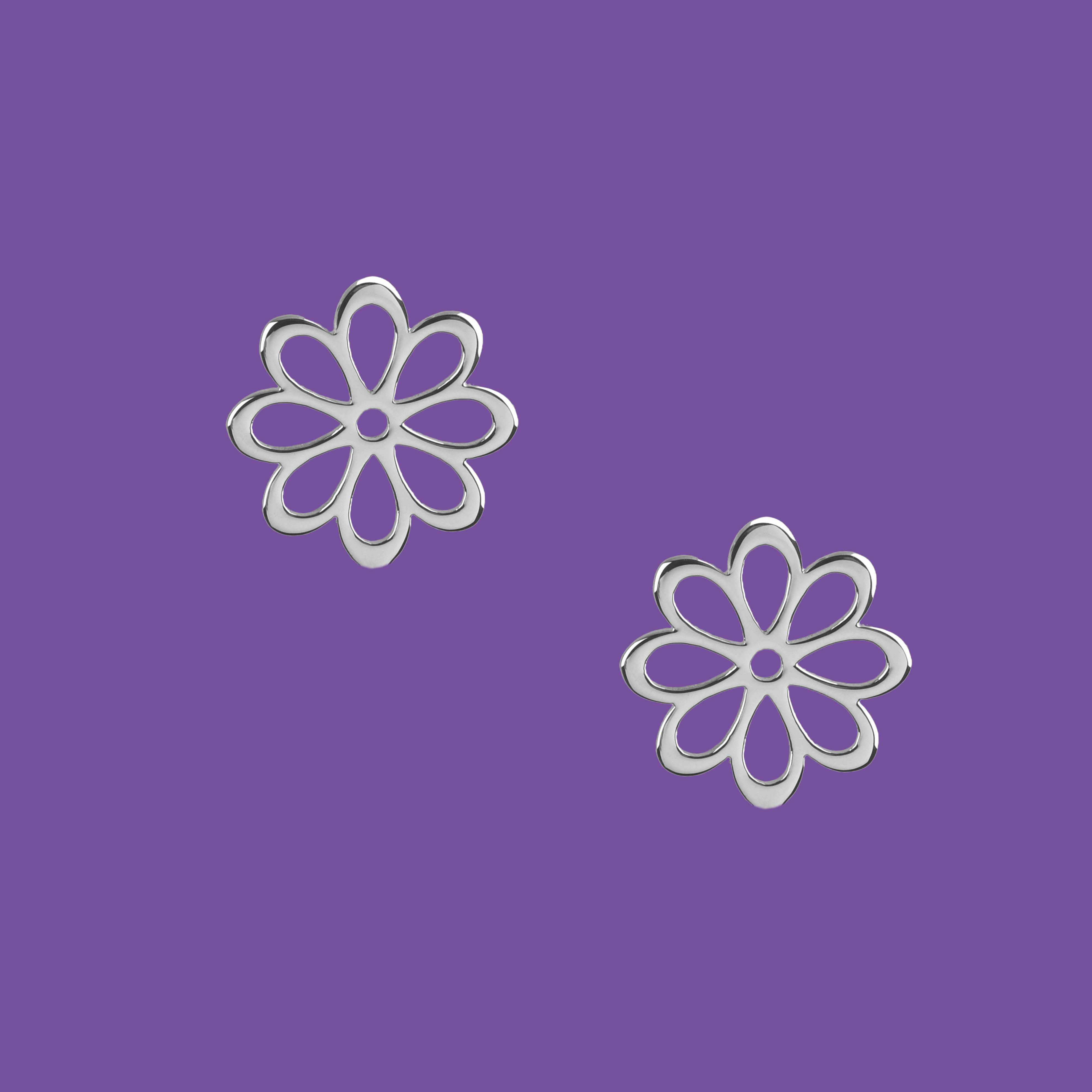 Napichovacie náušnice múzy - margarétka