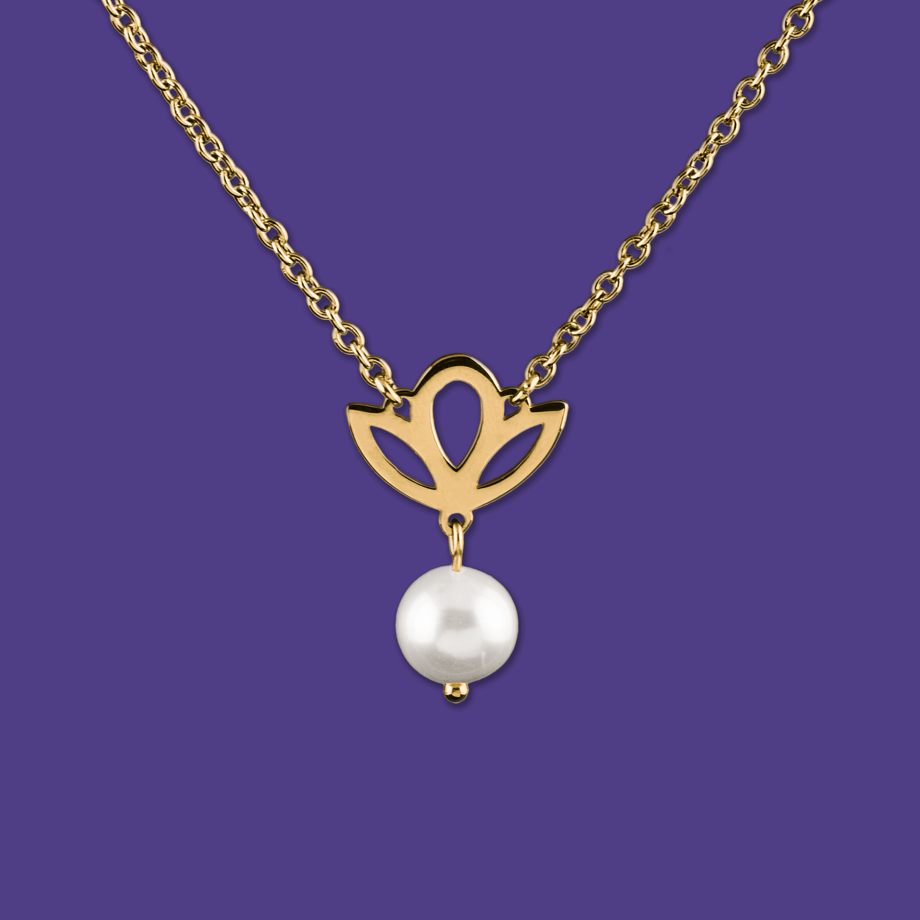 Náhrdelník Cífer trojlístok s perlou