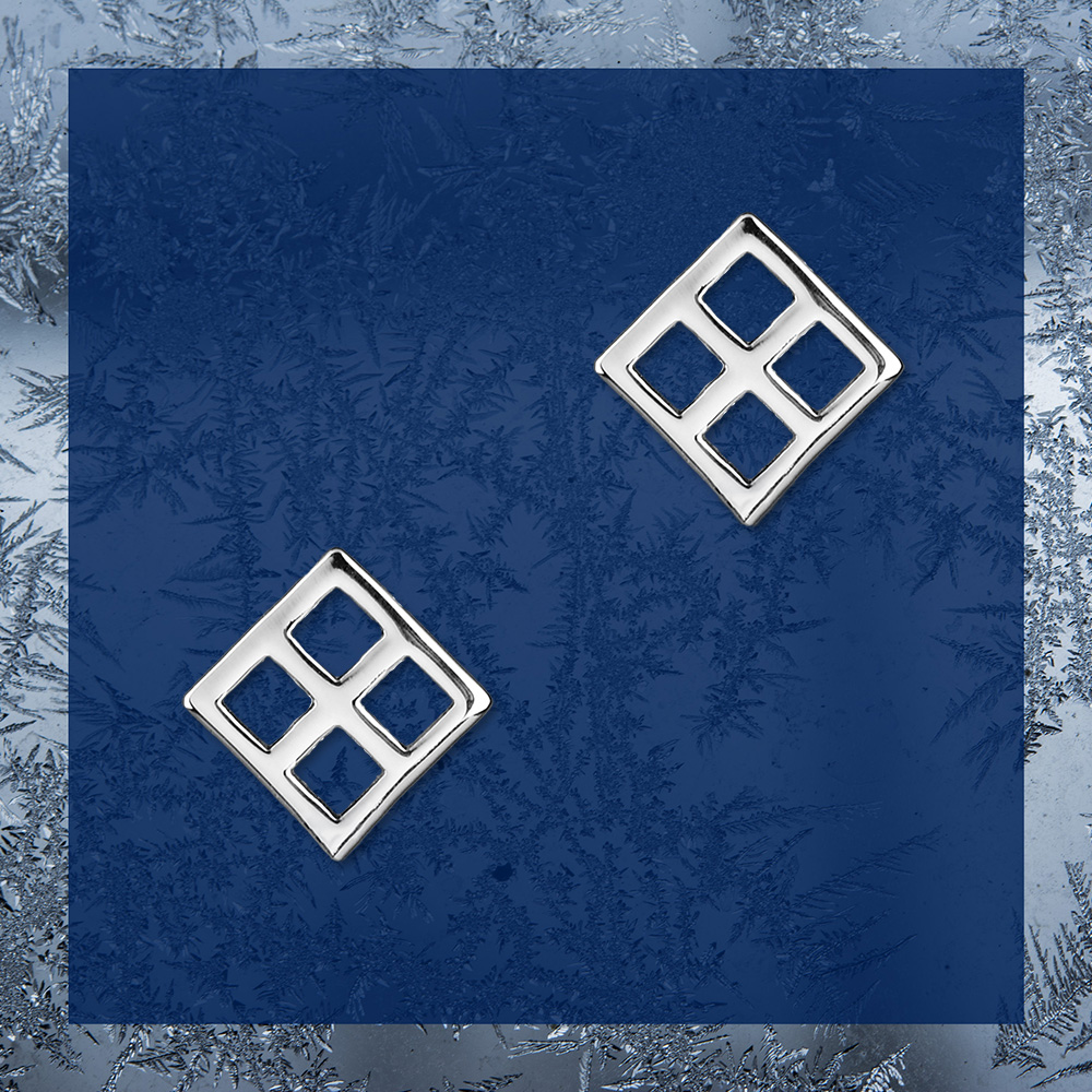 Napichovacie náušnice novohrad štvorček 3