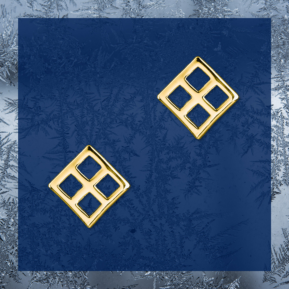 Napichovacie náušnice novohrad štvorček 3