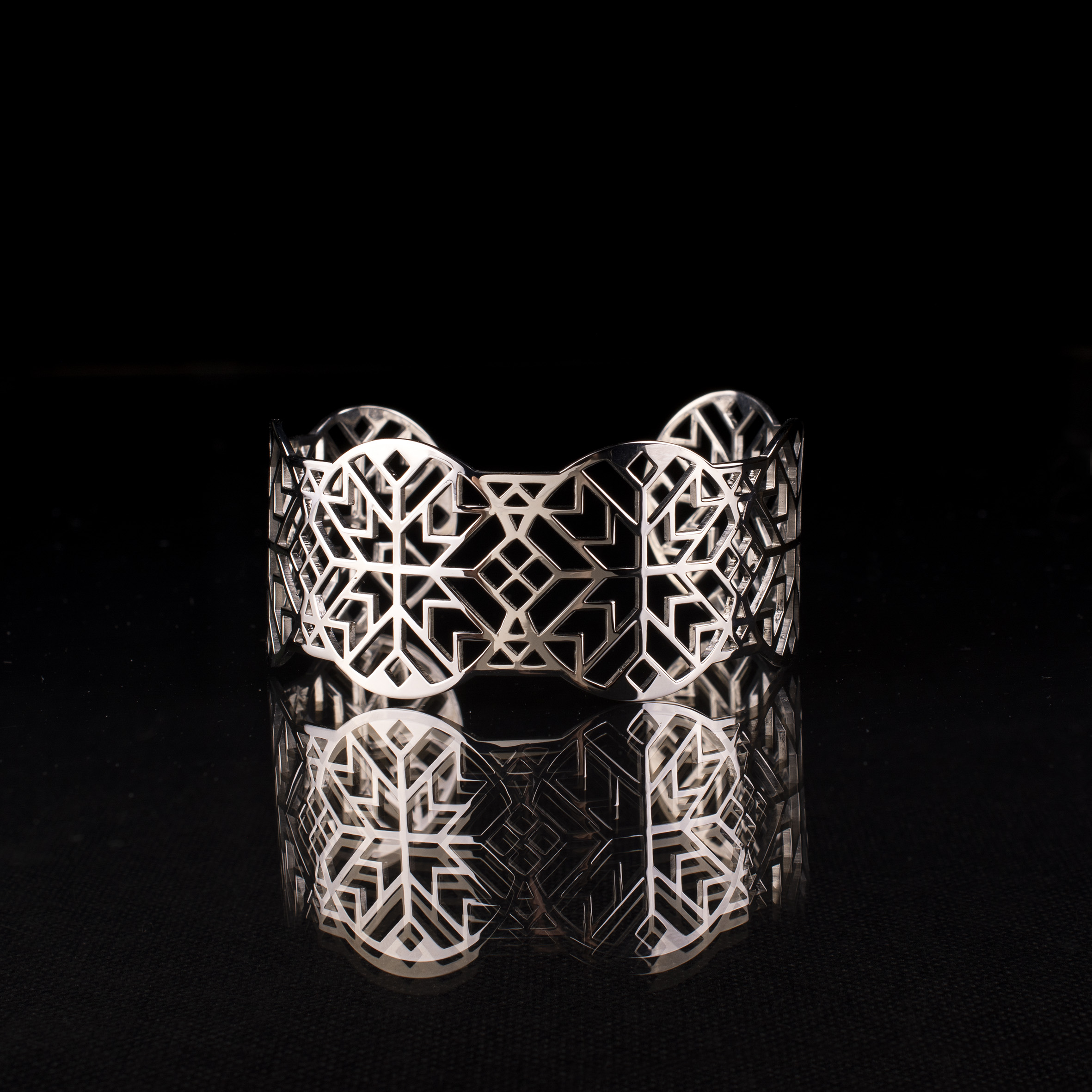 Náramok geometria ornament - pás široký 1