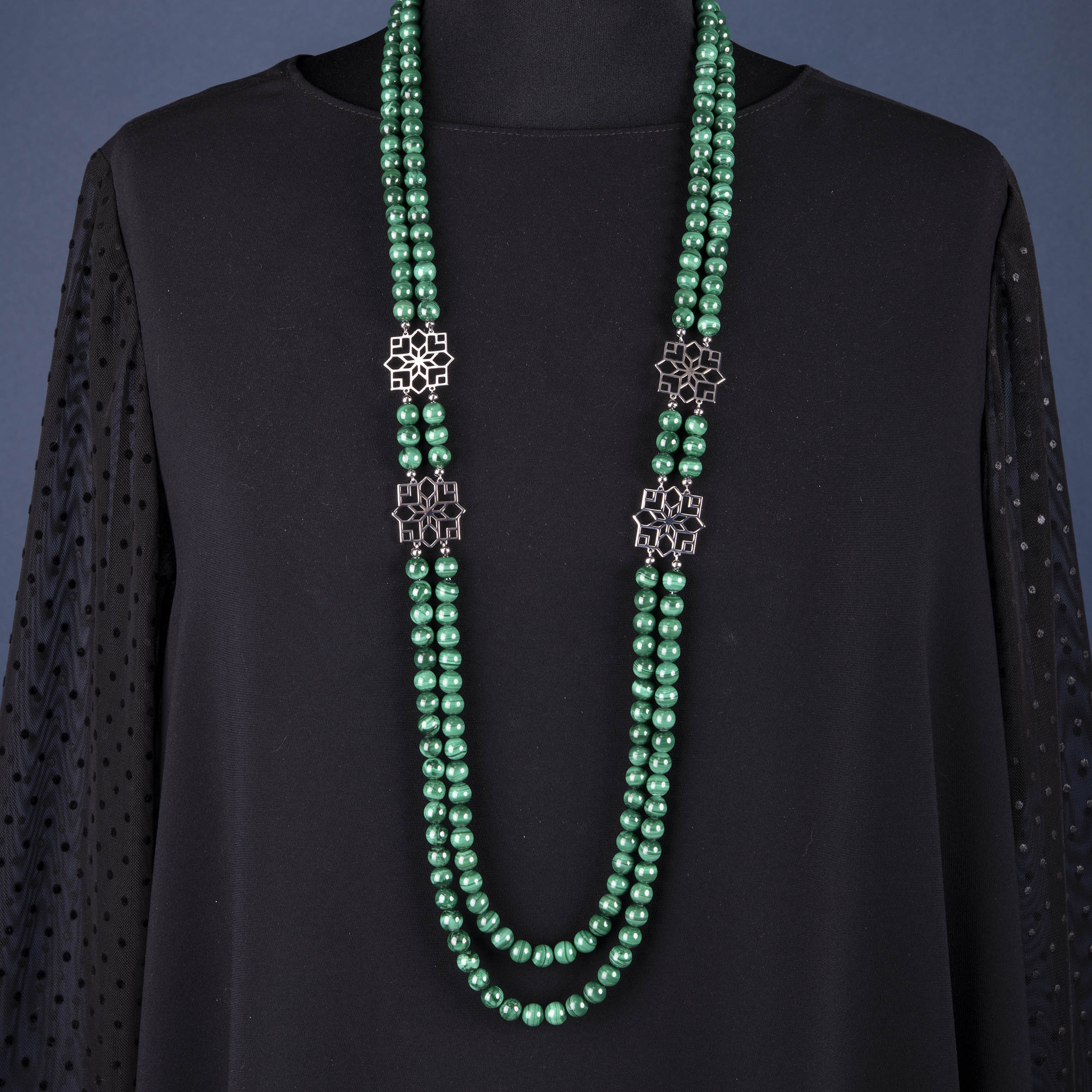 Náhrdelník Novohrad hviezdy - malachit