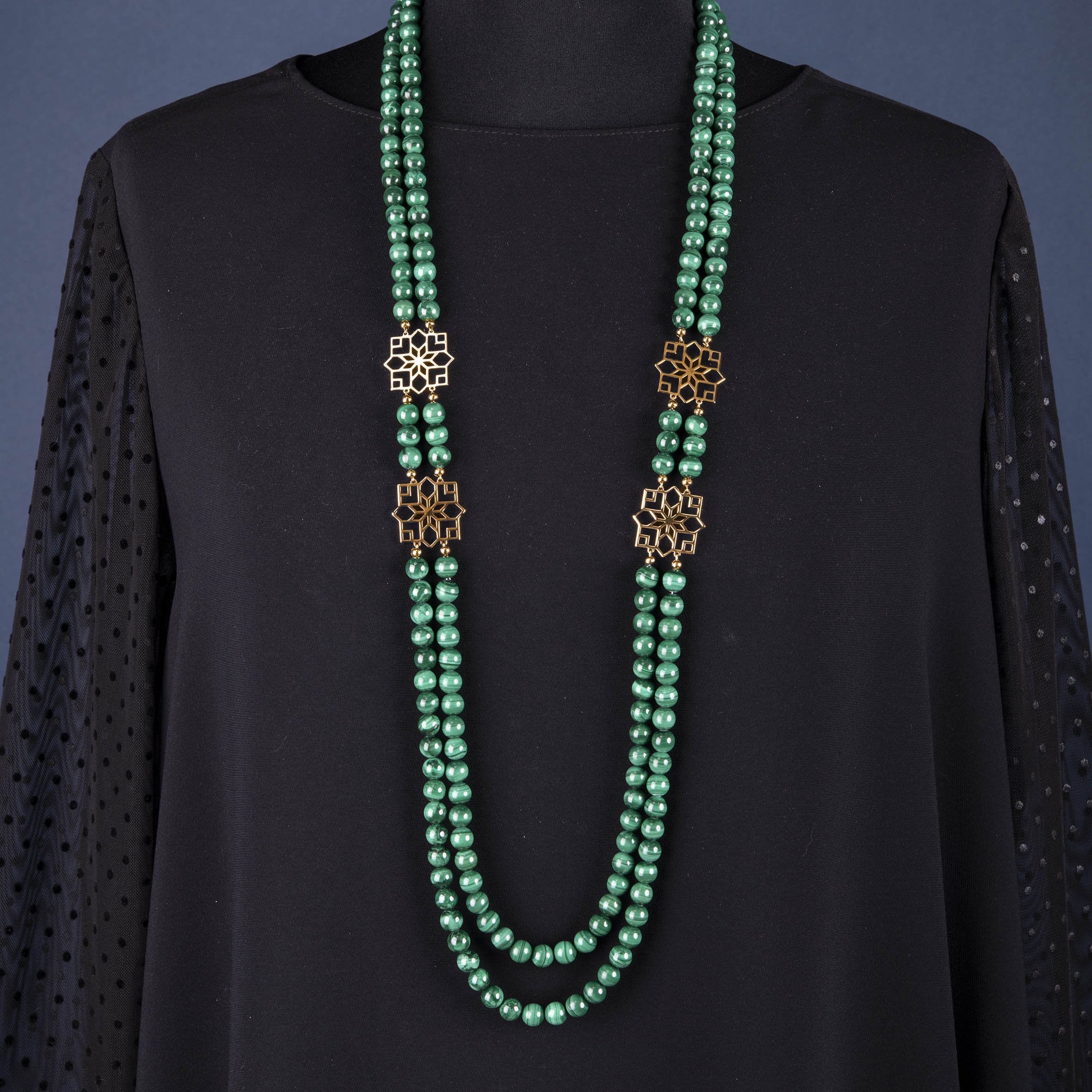 Náhrdelník Novohrad hviezdy - malachit