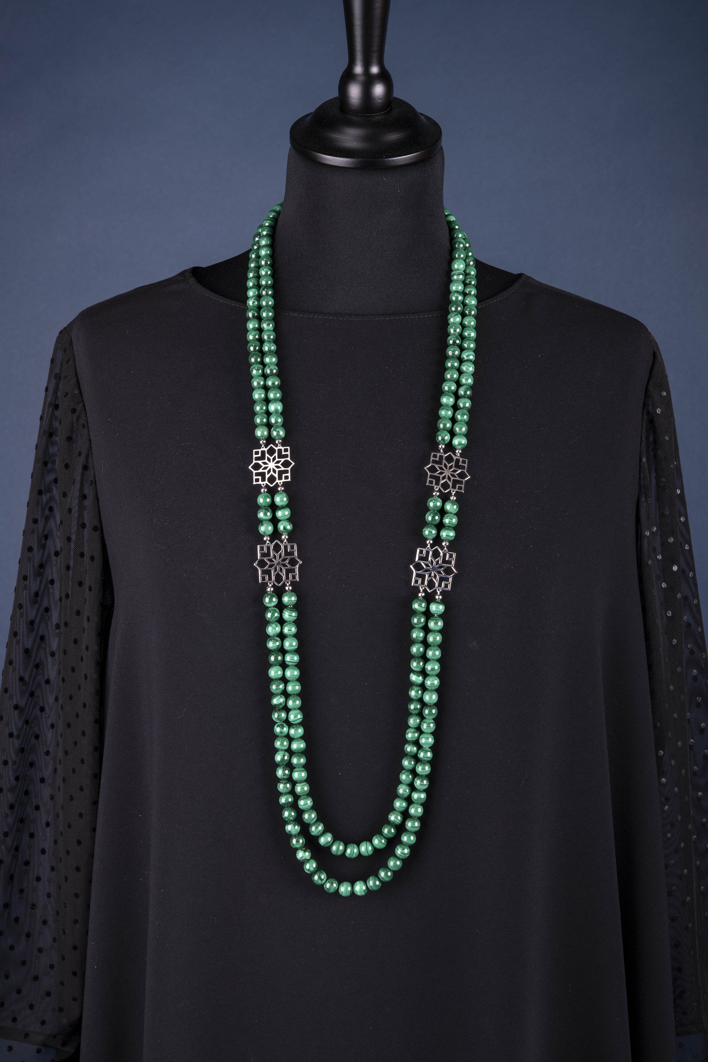 Náhrdelník Novohrad hviezdy - malachit