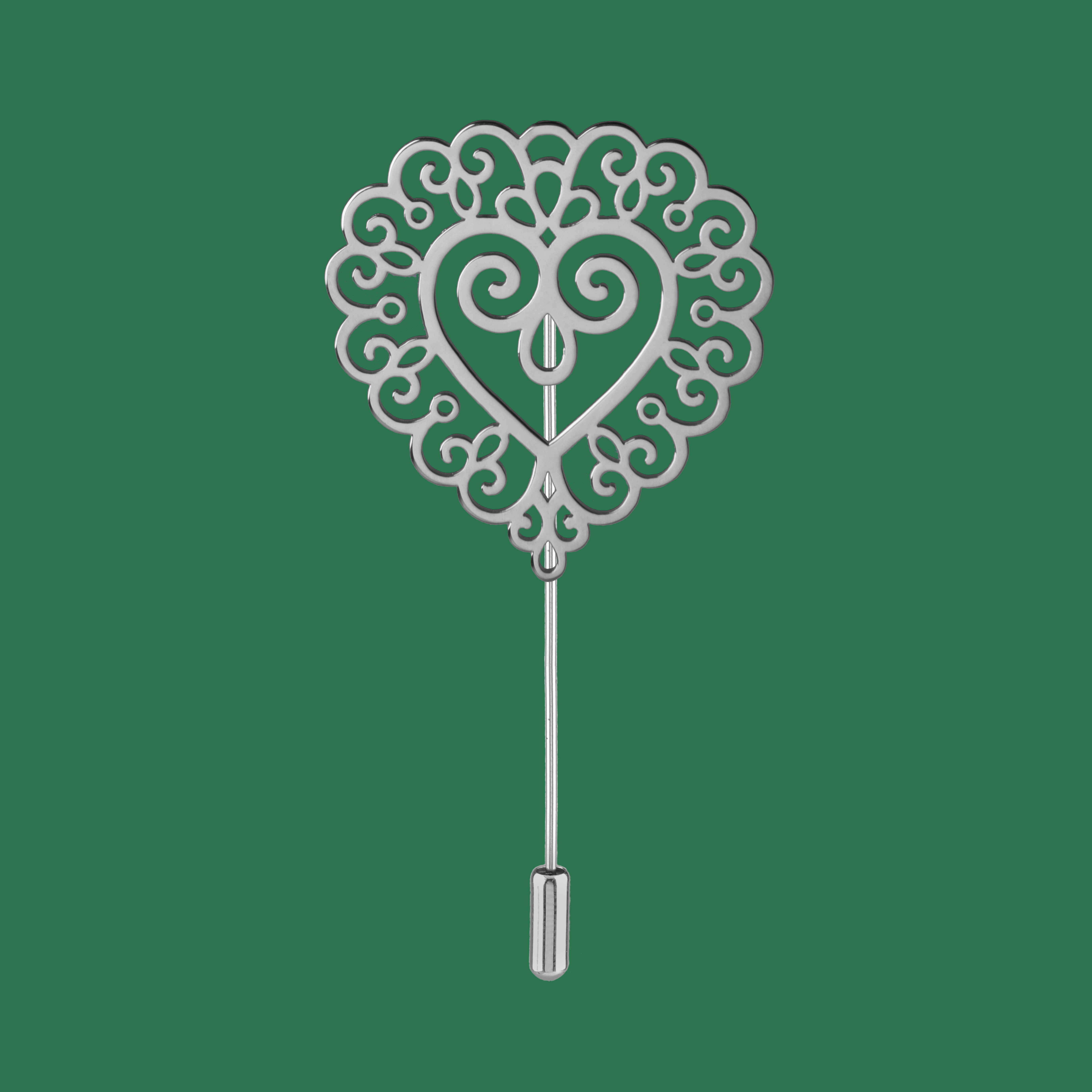 Brošňa čipka srdce