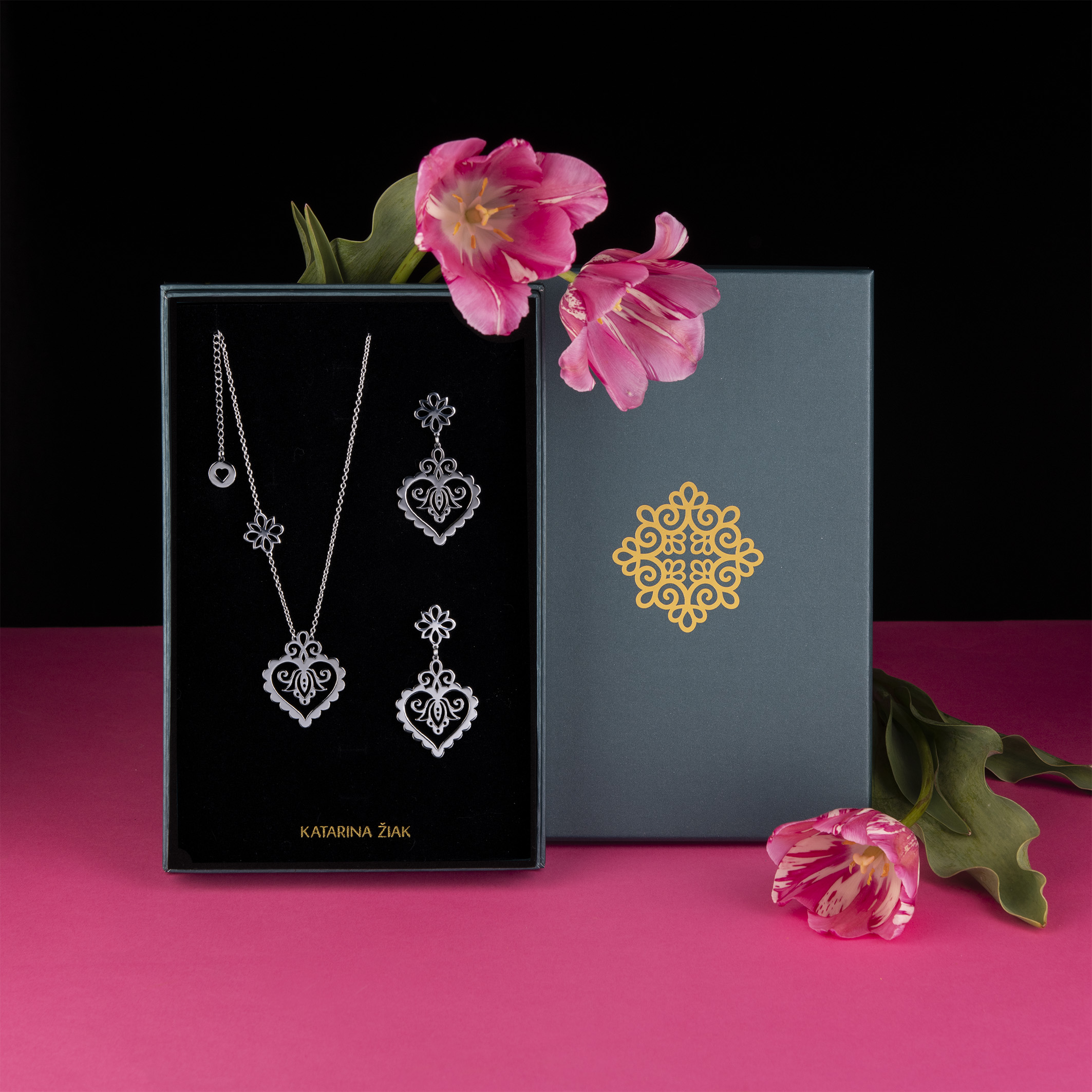 Set Cíferské srdce 1 - tulipán