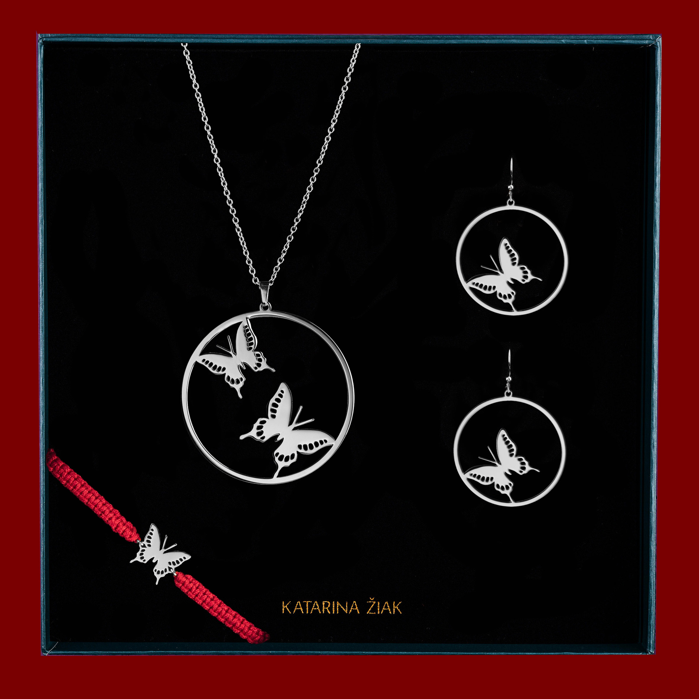 Set - motýle vidlochvost kruh