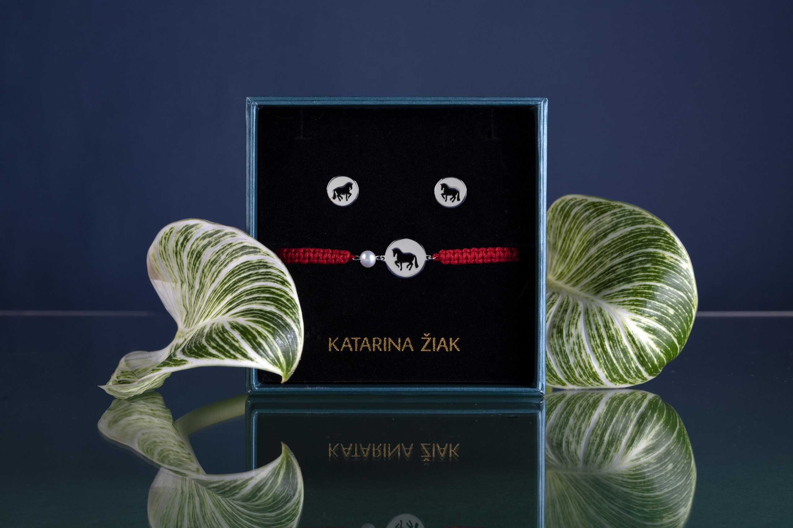 Set Piaf - napichovacie náušnice + náramok s perlou