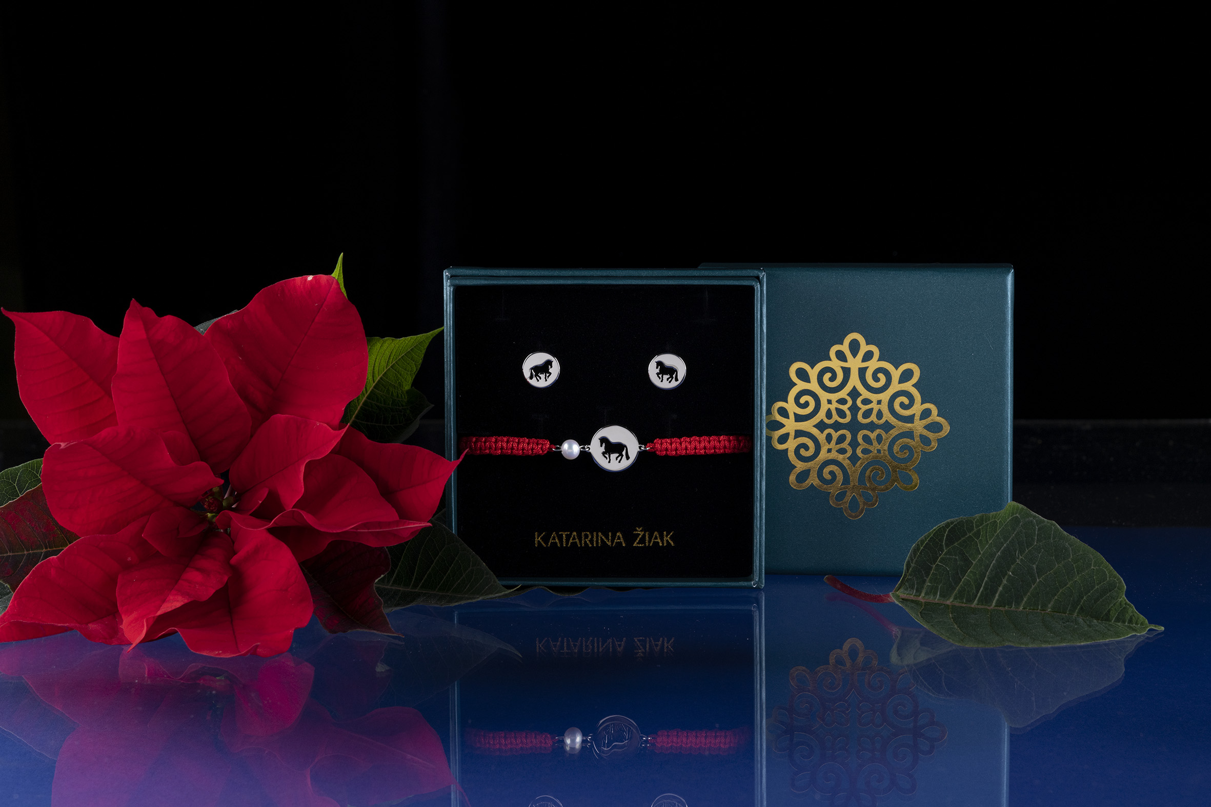 Set Piaf - napichovacie náušnice + náramok s perlou