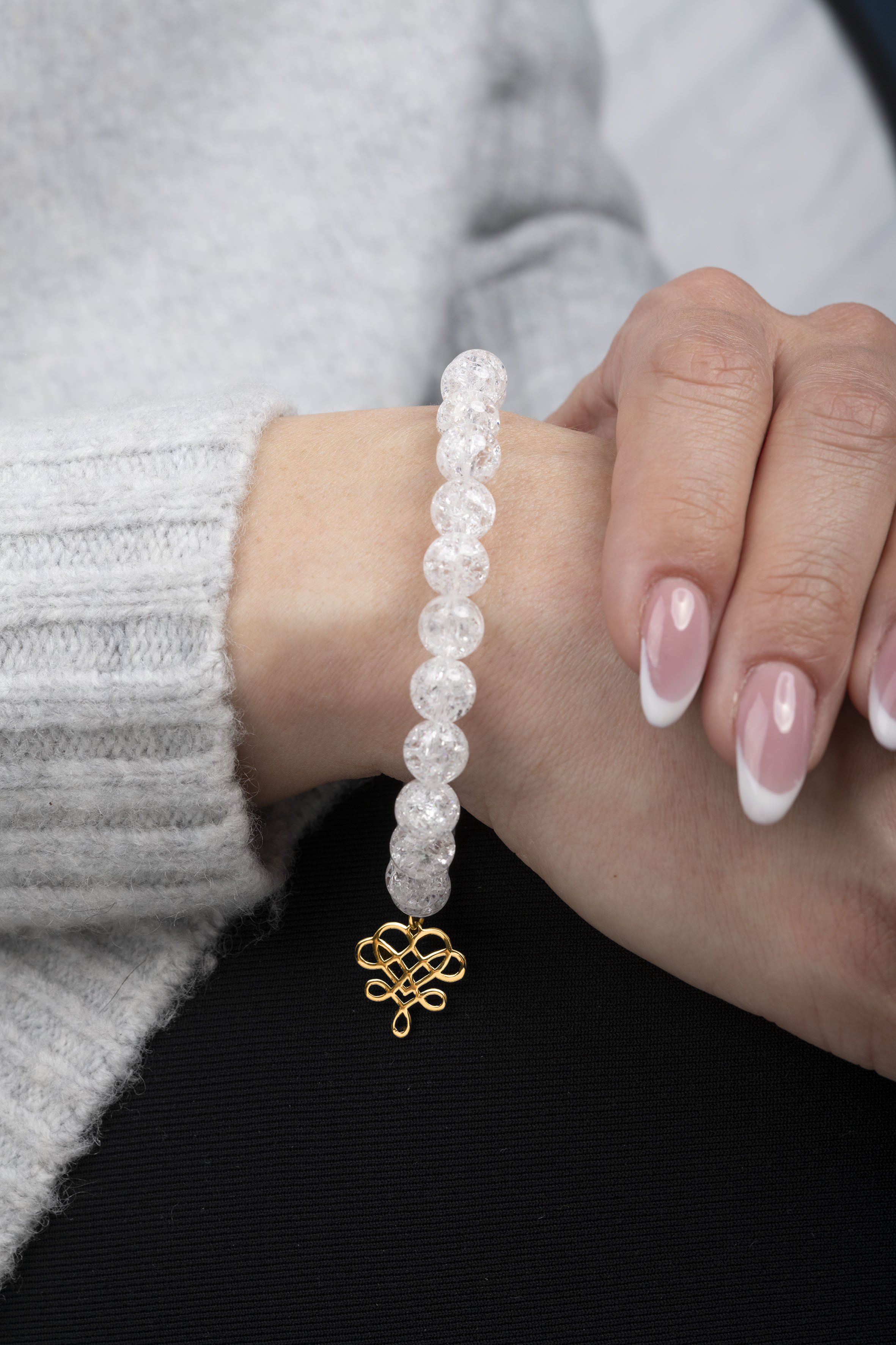 Náramok drotárske srdce 1 (na výber sú možné rôzne kamene)