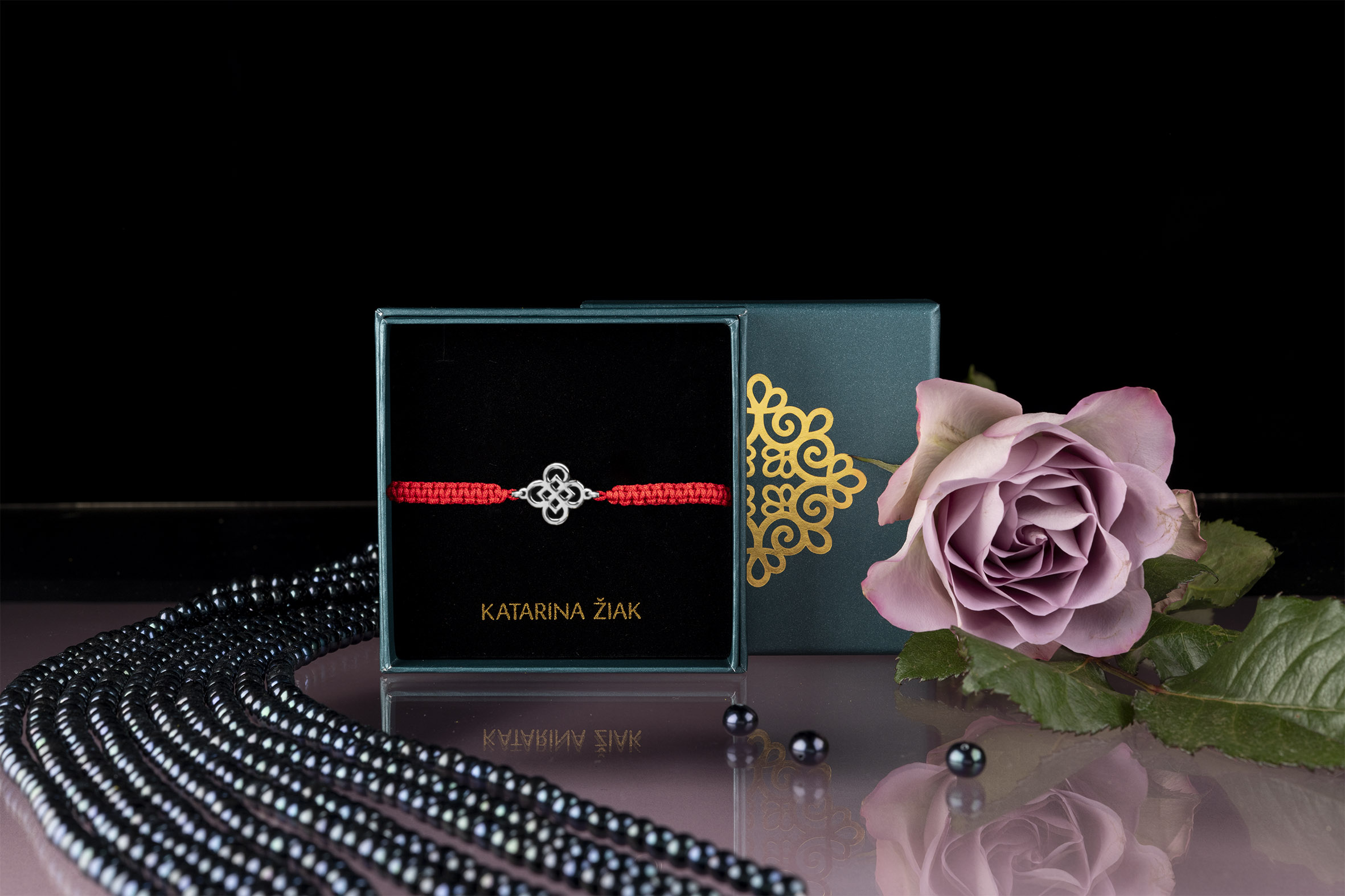 Náramok drotársky štvorlístok 1 – šnúrka