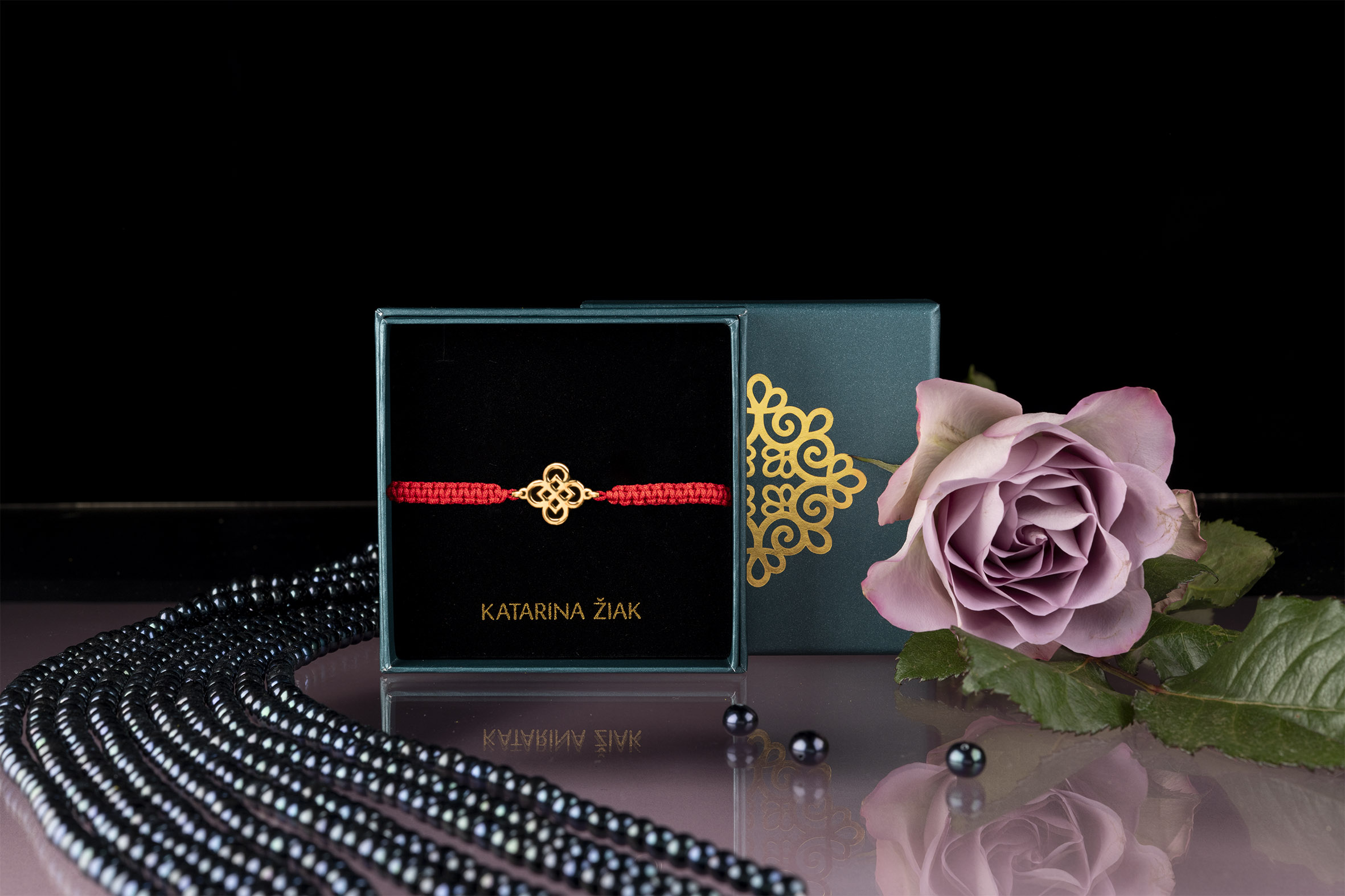 Náramok drotársky štvorlístok 1 – šnúrka