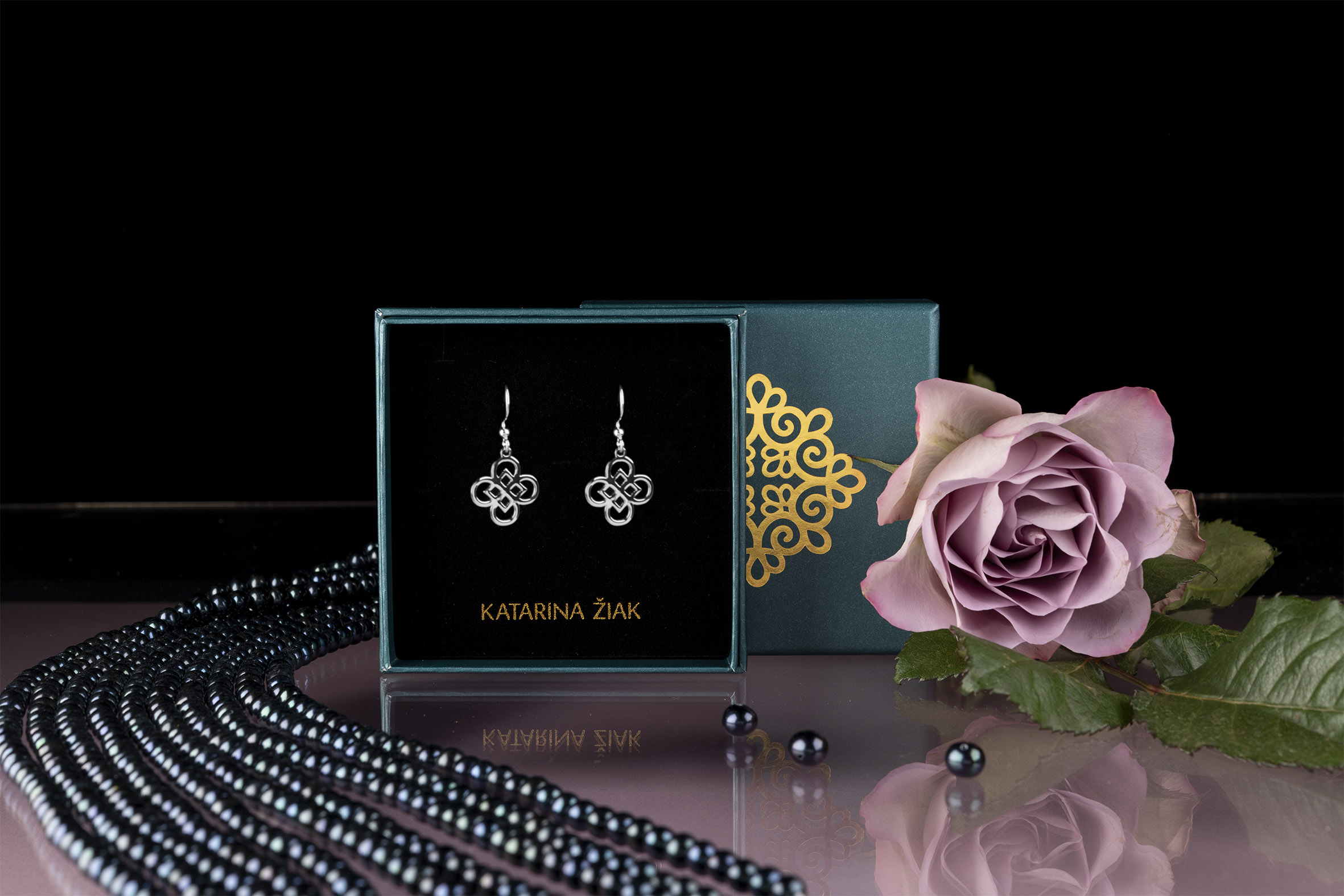 Náušnice drotársky štvorlístok 1