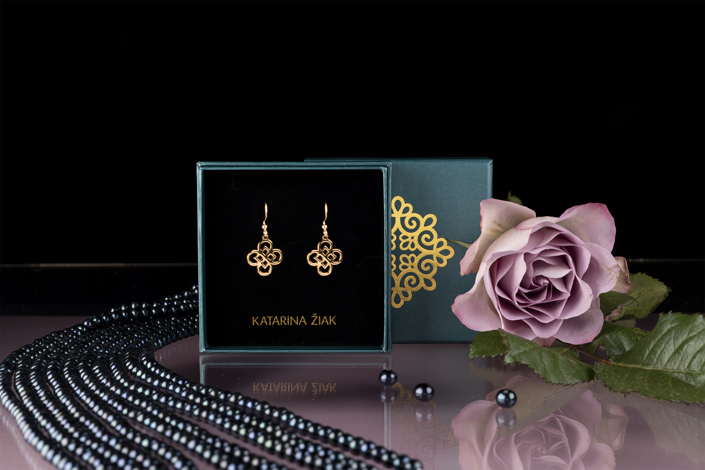 Náušnice drotársky štvorlístok 1